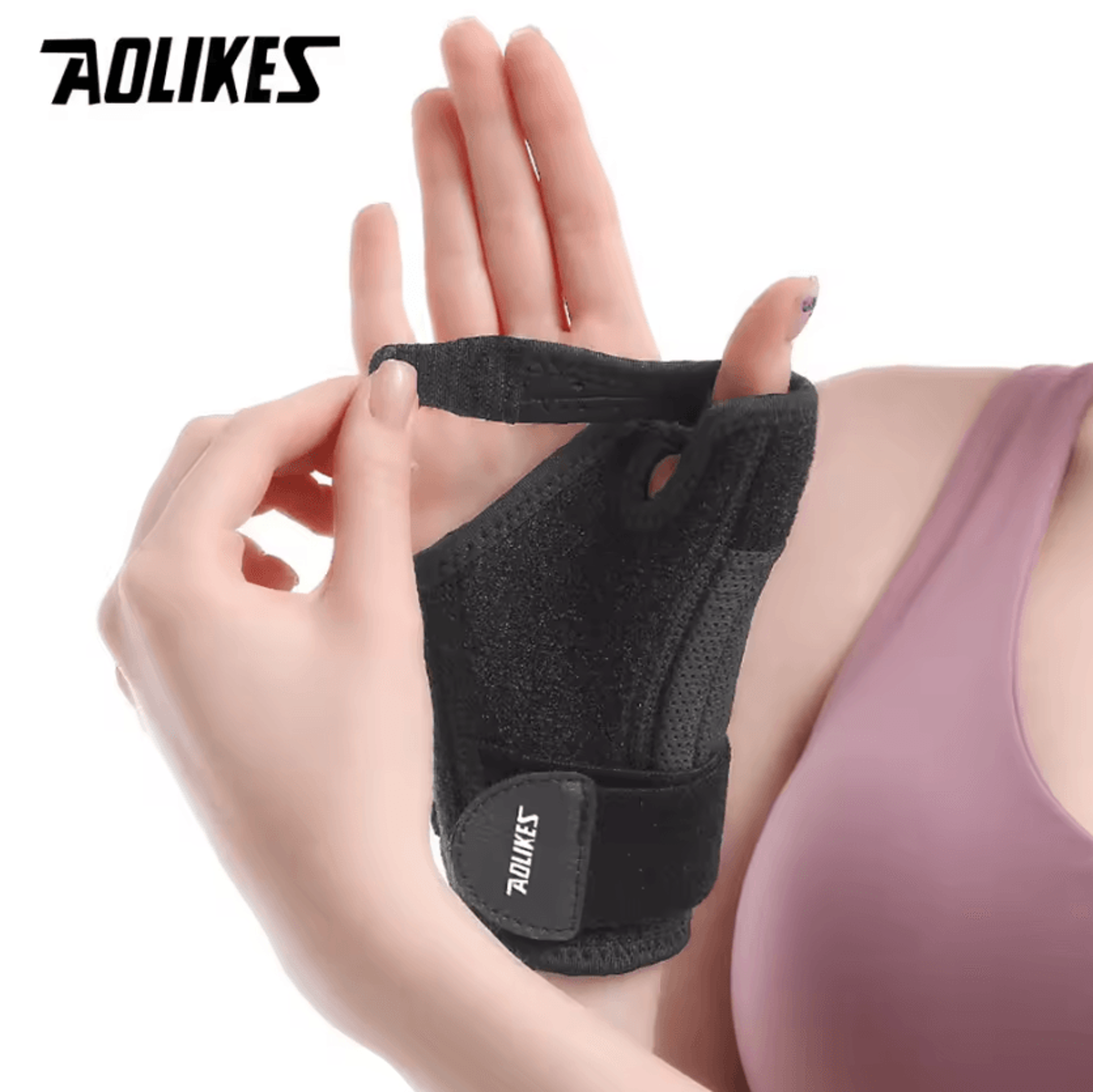 AOLIKES Wrist Brace Support Adjustable Wrist Wrap With Forearm Splint For Weightlifting  Daily Stab 3