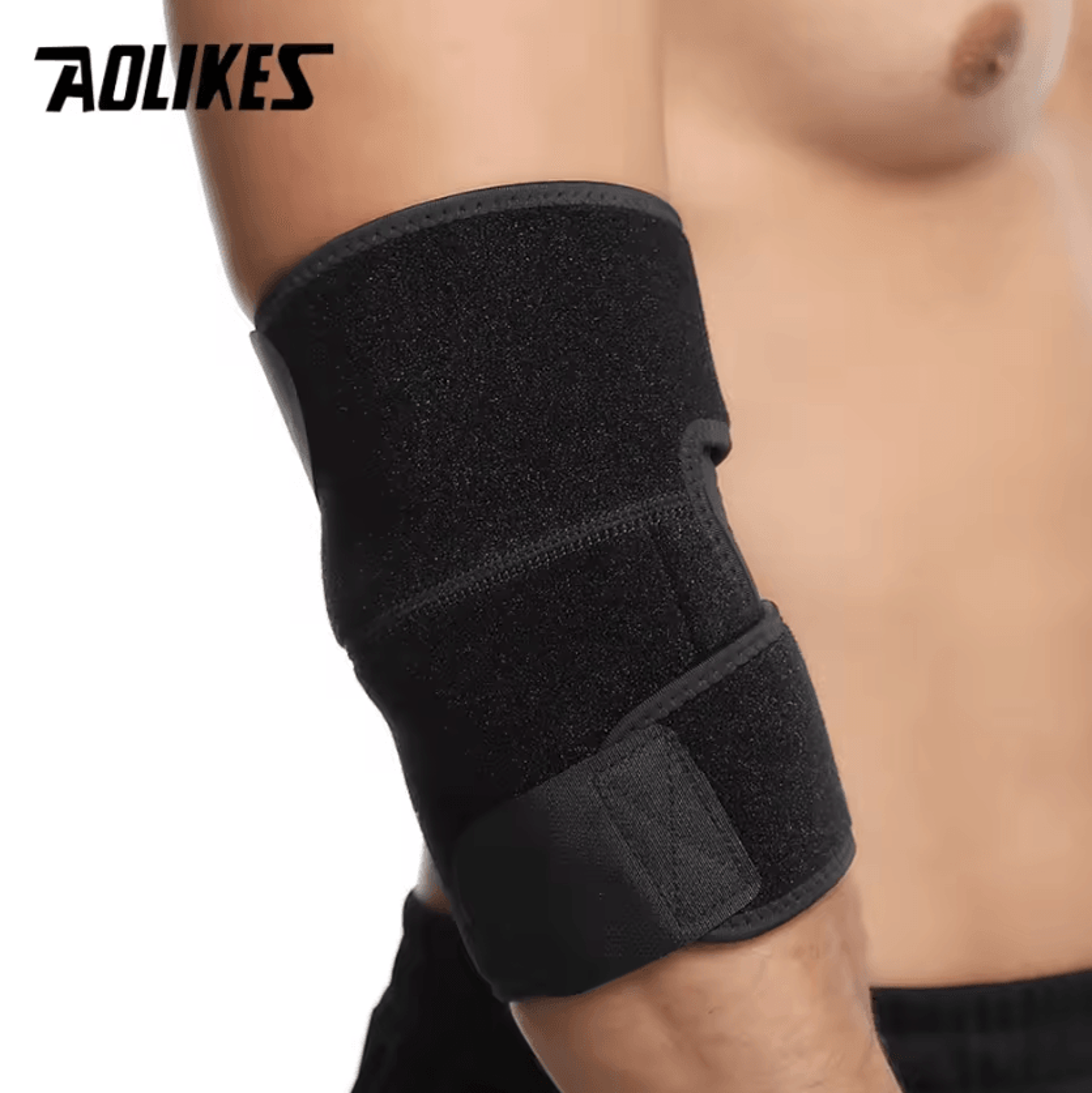 AOLIKES Adjustable Elbow Support Wrap Elastic Elbow Brace For Basketball Gym Tennis  Everyday Suppo 1