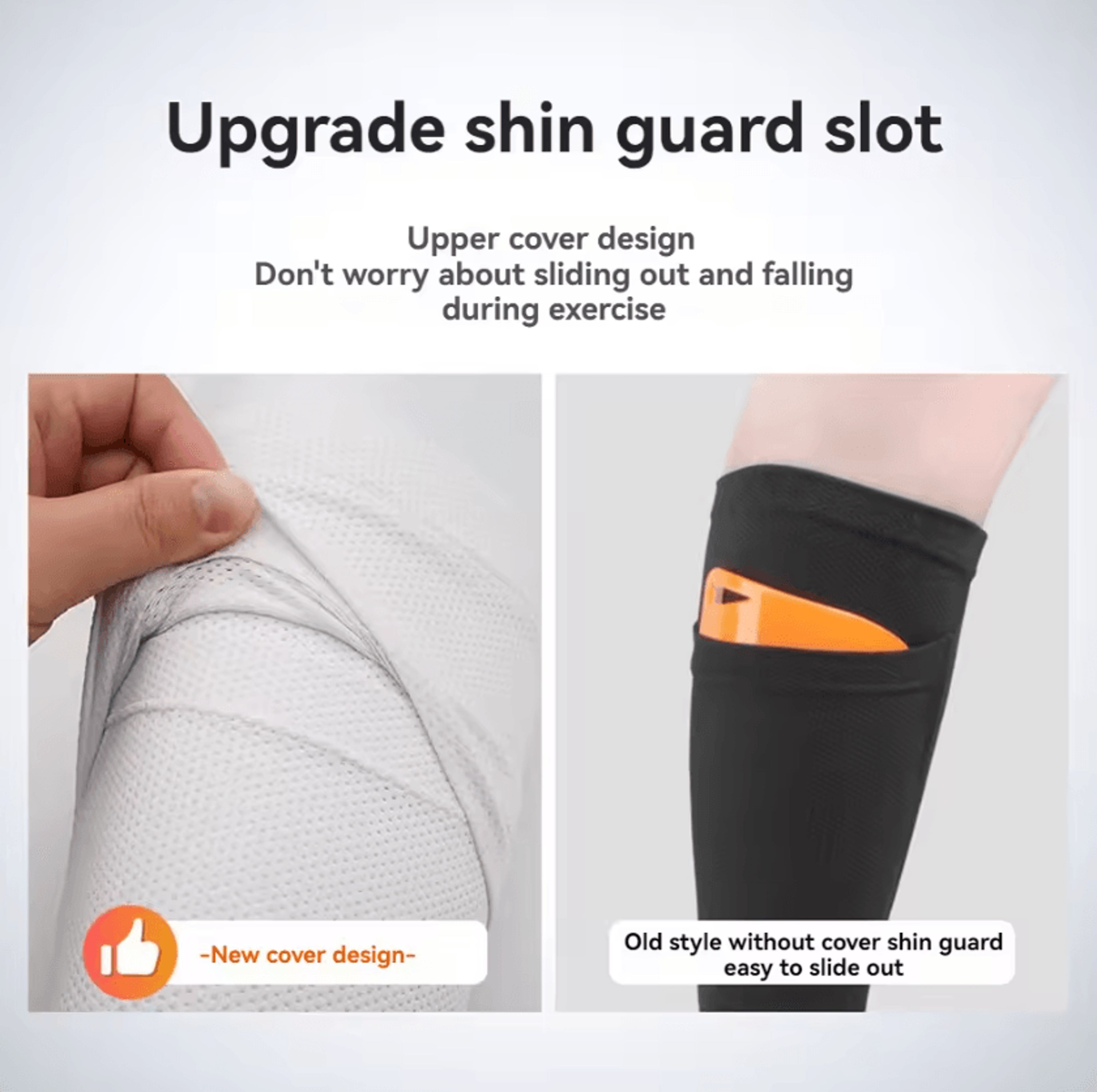 AOLIKES Soccer Shin Guard Sleeves With Pocket Shin Guard Socks For Football Training  Match Day Pro 3