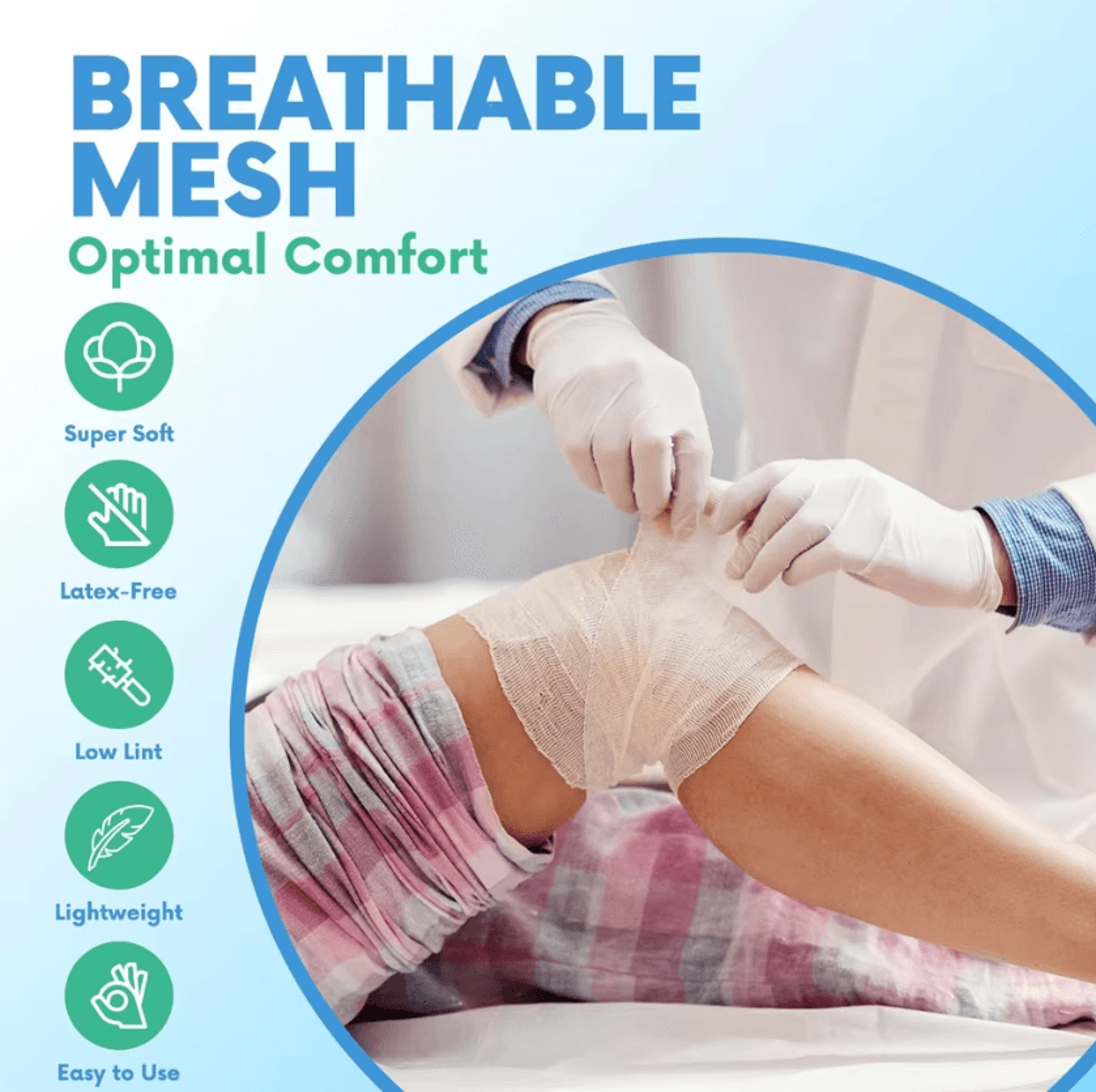Gauze Bandage Roll With Tape 10Pack Breathable First Aid Gauze Wrap For Dressing Support 3