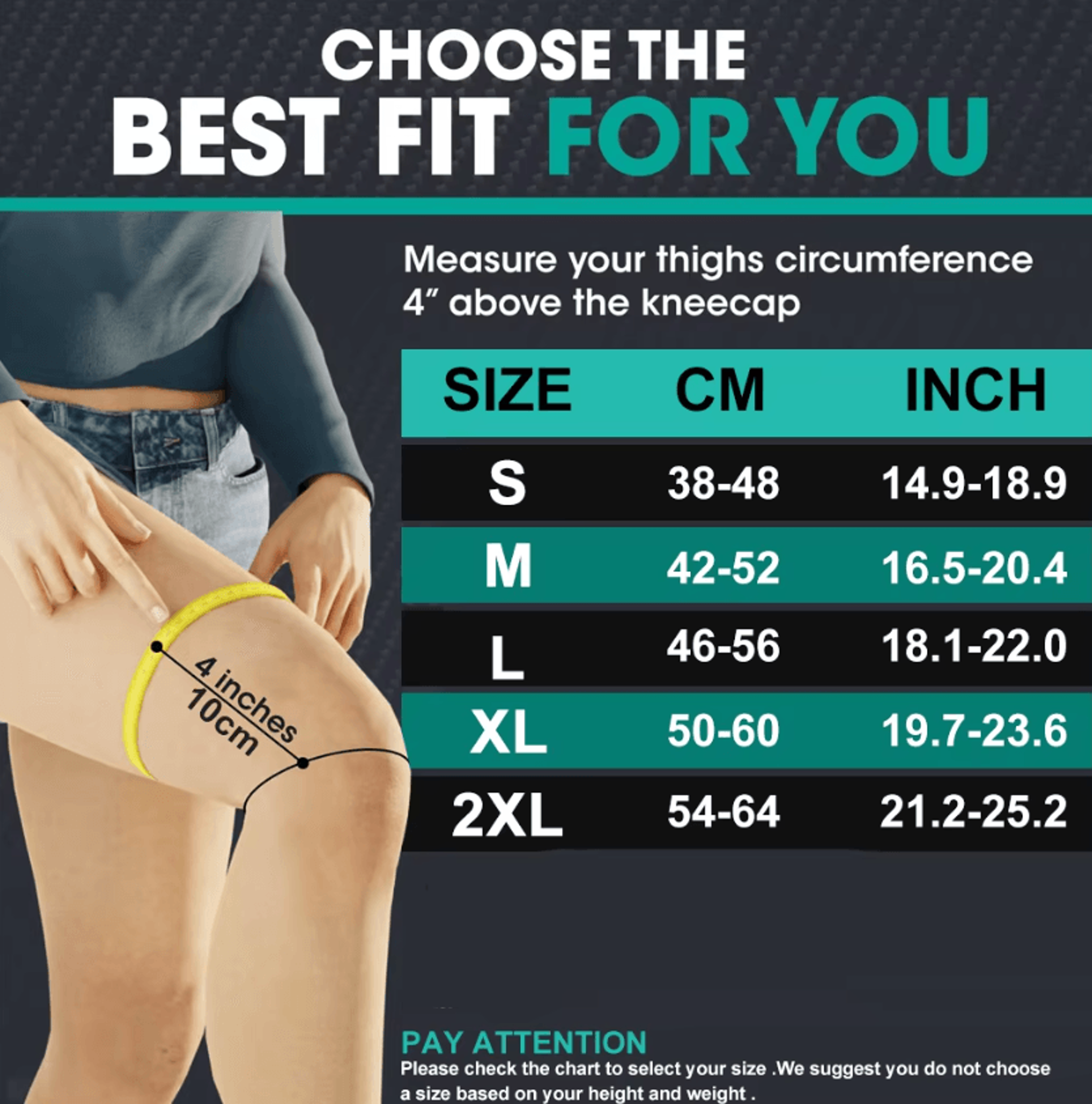 Thigh High Compression Stockings Footless Compression Sleeves With Silicone Grip For AllDay Leg Sup 2