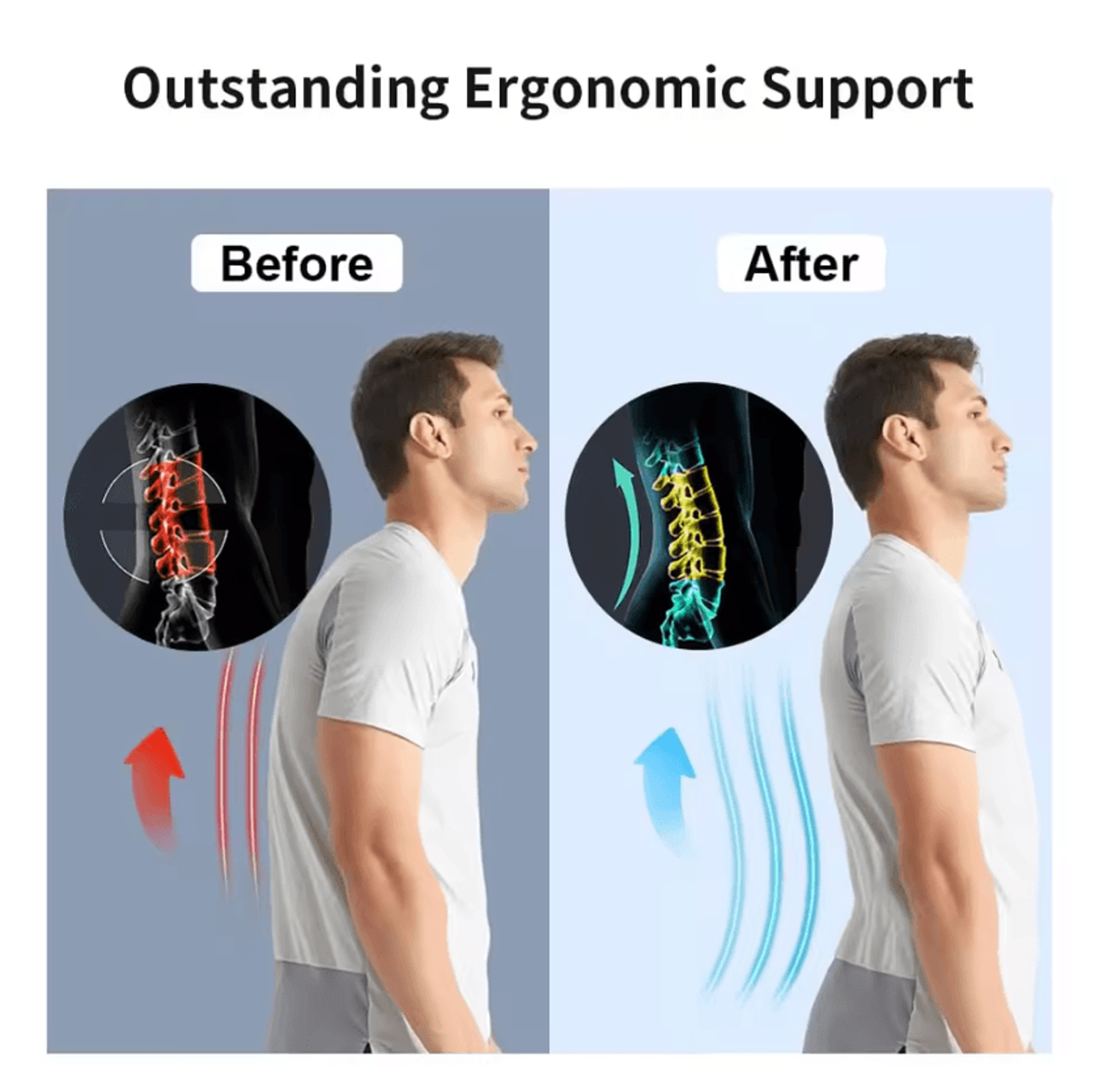 Adjustable Back Brace With Lumbar Pad For Lower Back Pain And Sciatica Support 2