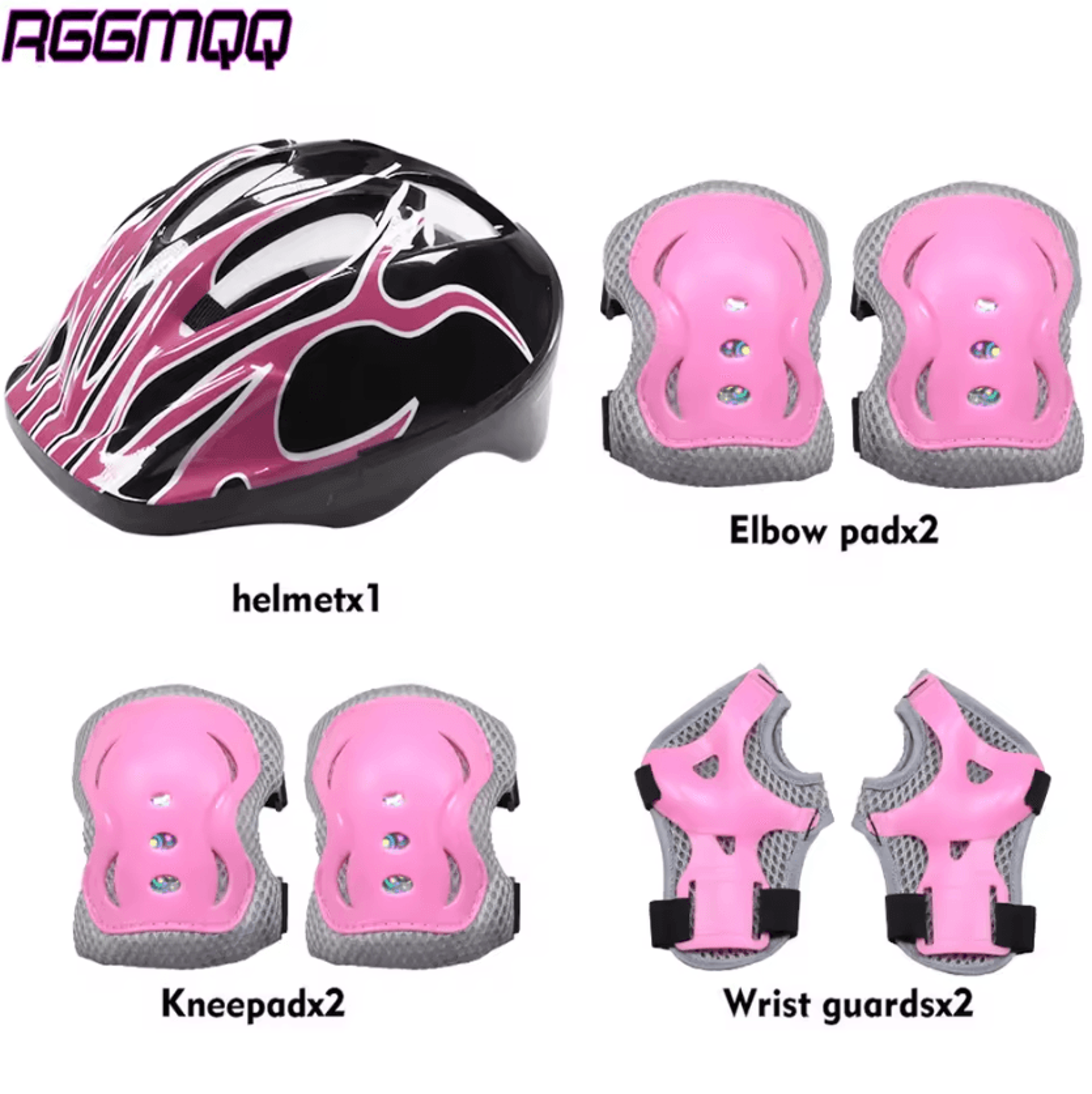 6 Piece Knee Elbow Pads And Wrist Guards Set For Cycling Skating And Outdoor Sports 0