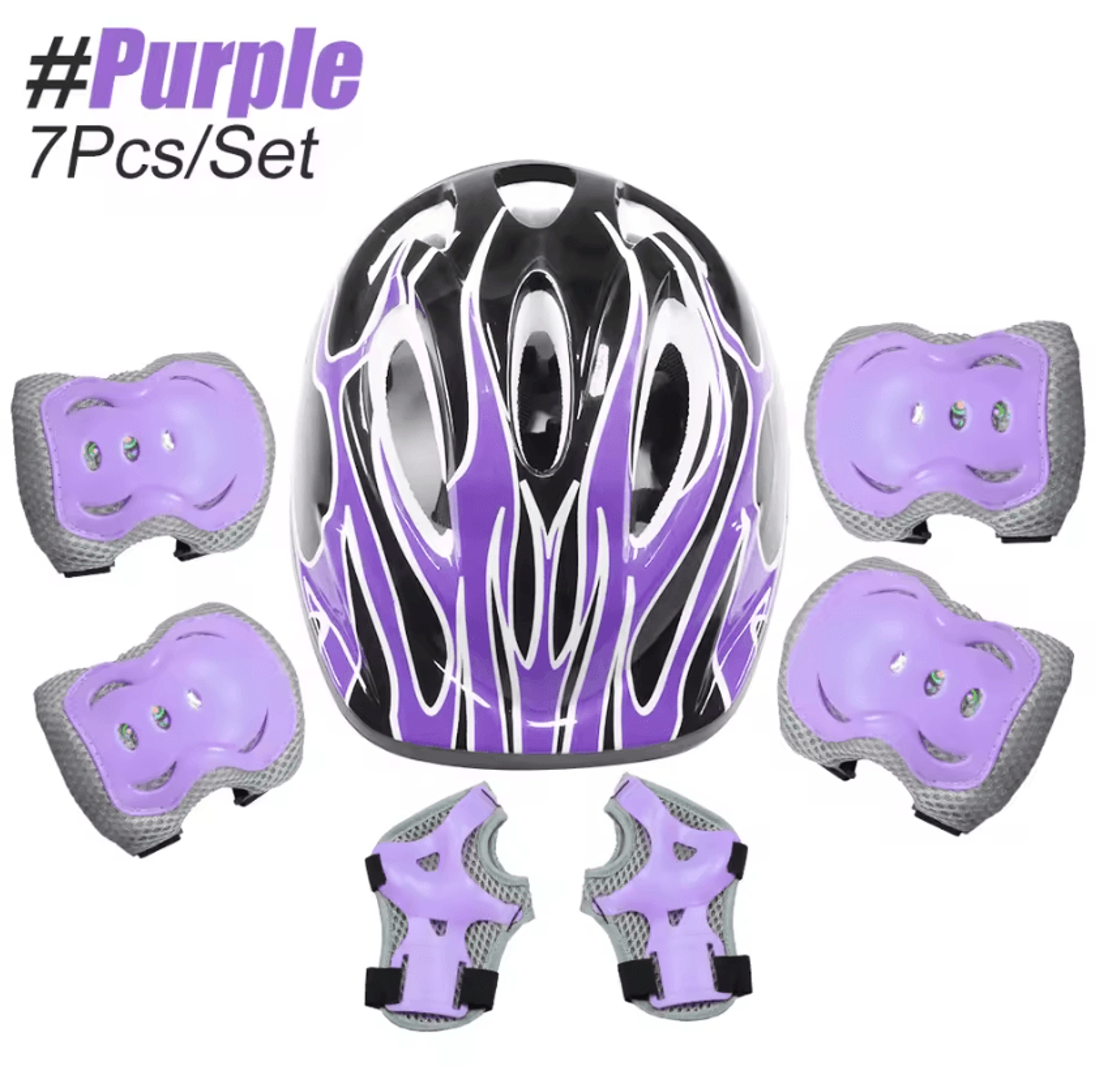6 Piece Knee Elbow Pads And Wrist Guards Set For Cycling Skating And Outdoor Sports 6