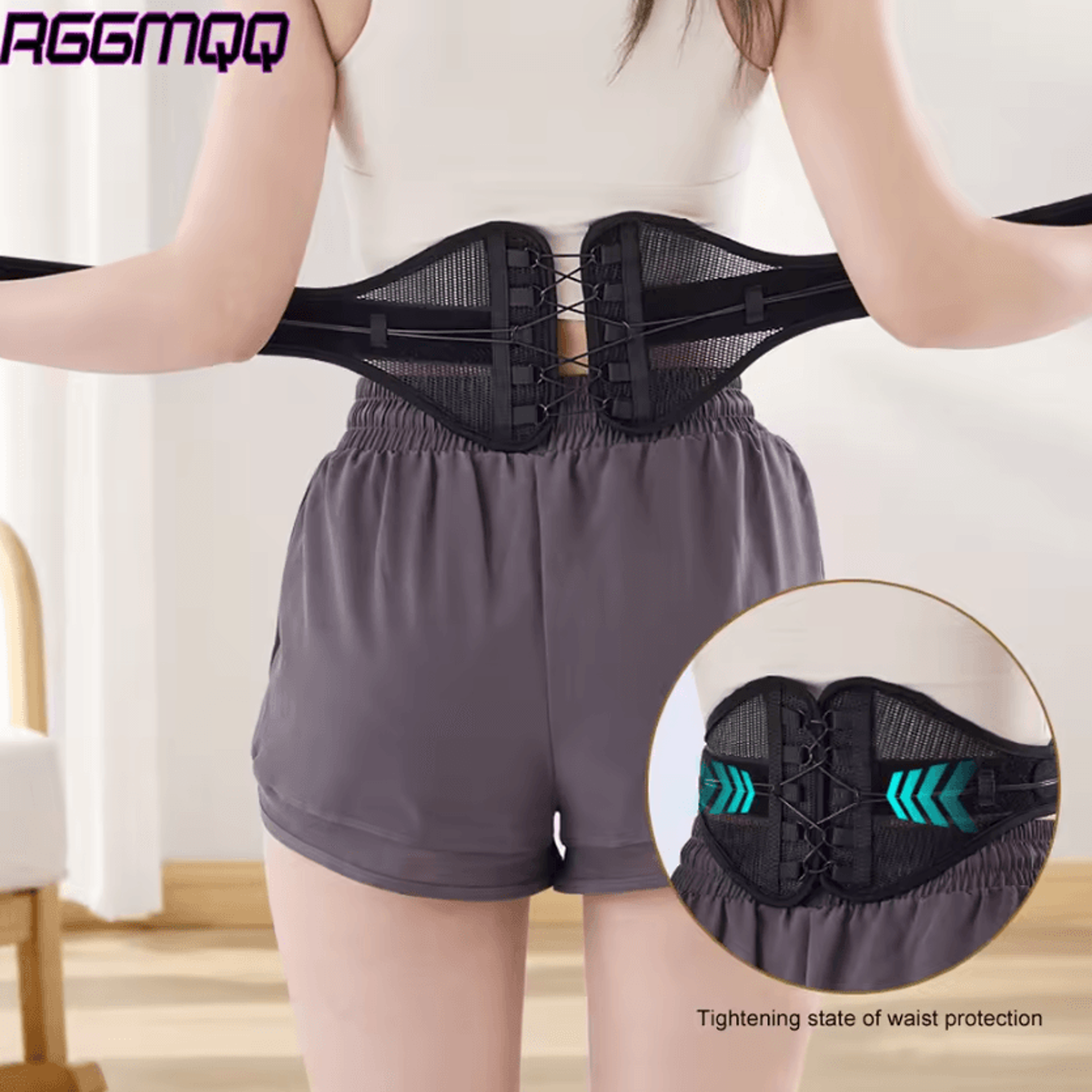 Adjustable Lower Back Brace With Pulley System For Lumbar Support And Compression 1