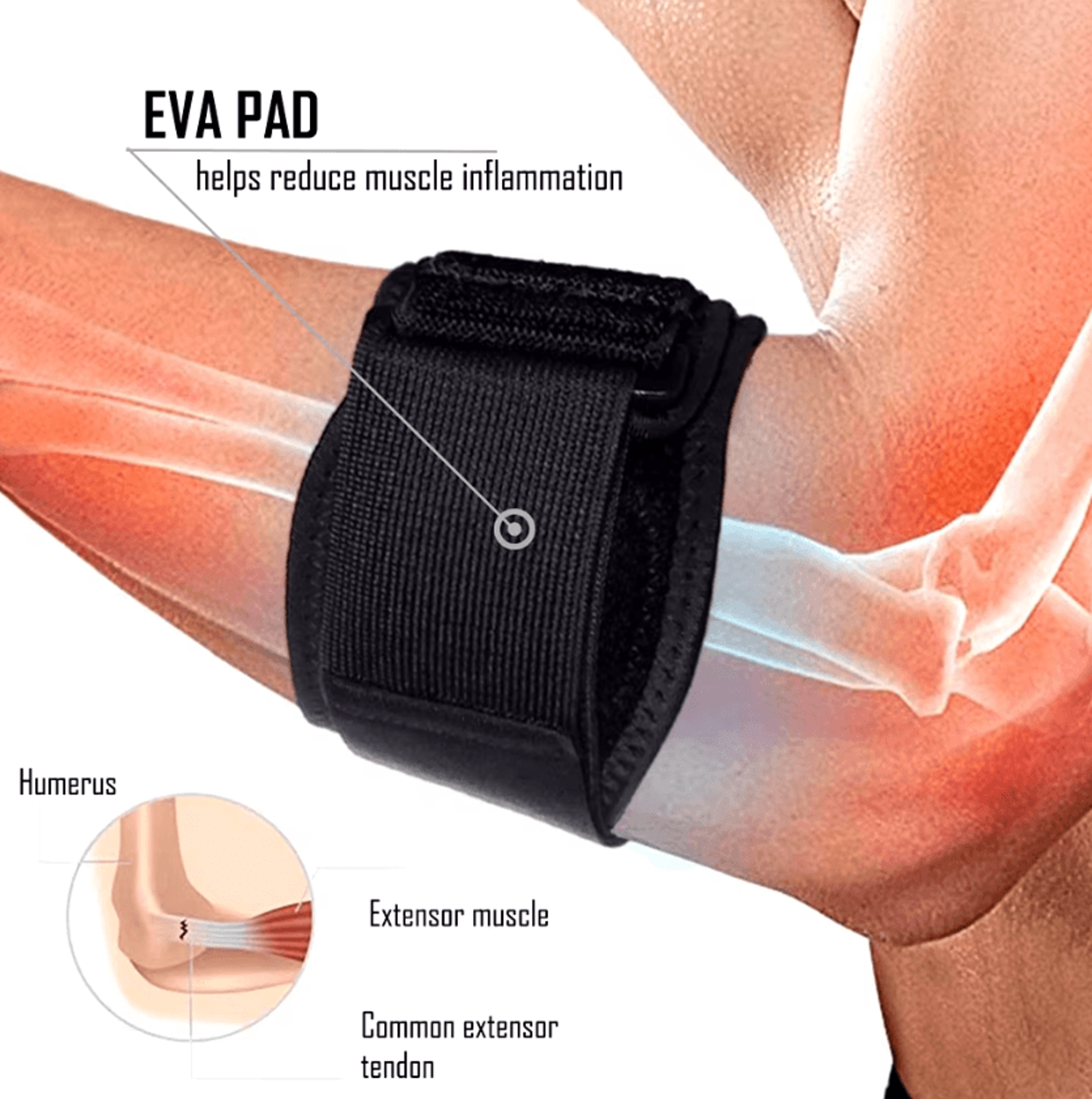 Adjustable Tennis Elbow Brace Strap For Tendonitis Golfers Elbow And Forearm Support 1