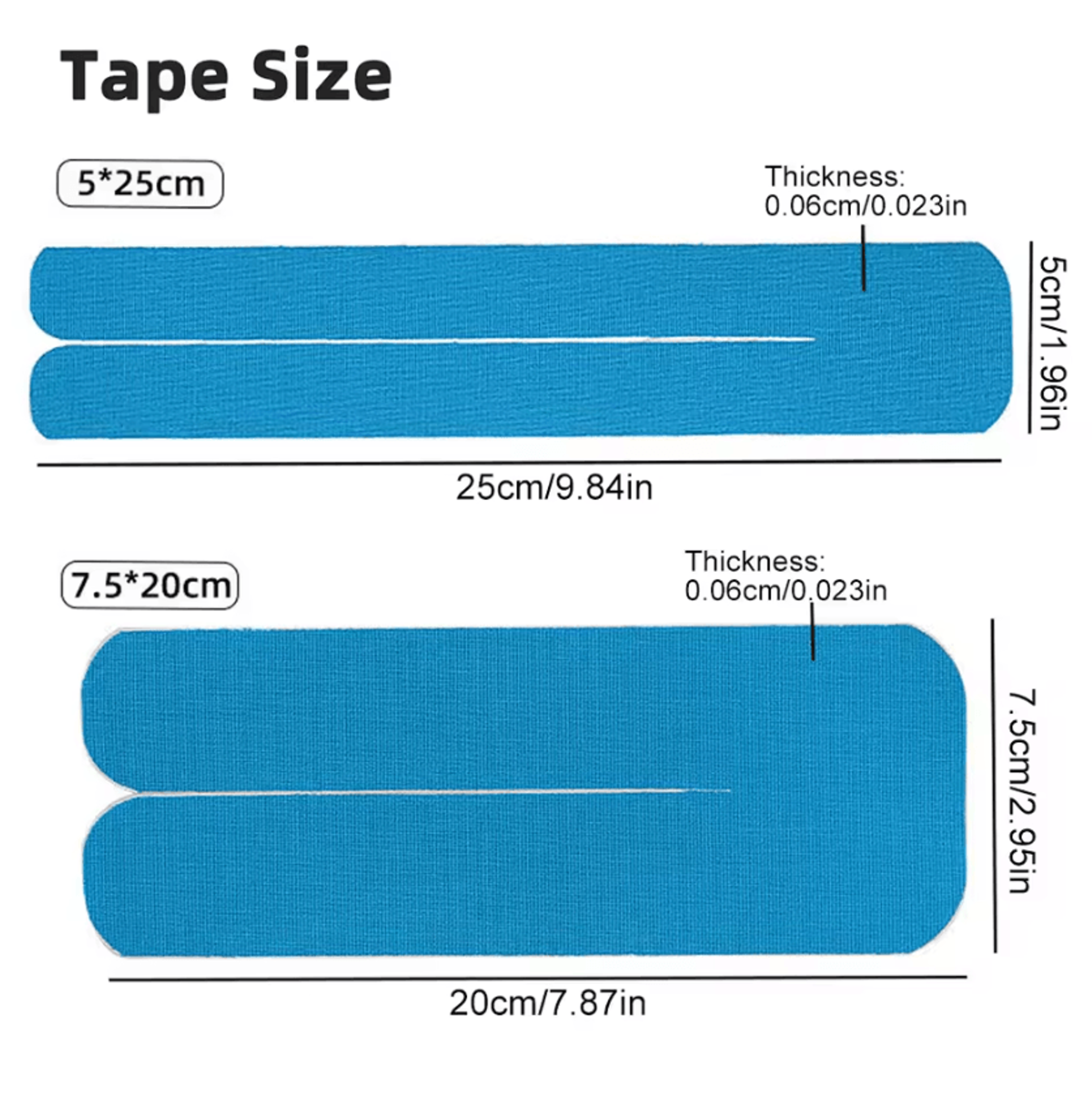 10 Piece Precut Kinesiology Tape Waterproof Athletic Support For Running Gym And Sports 4