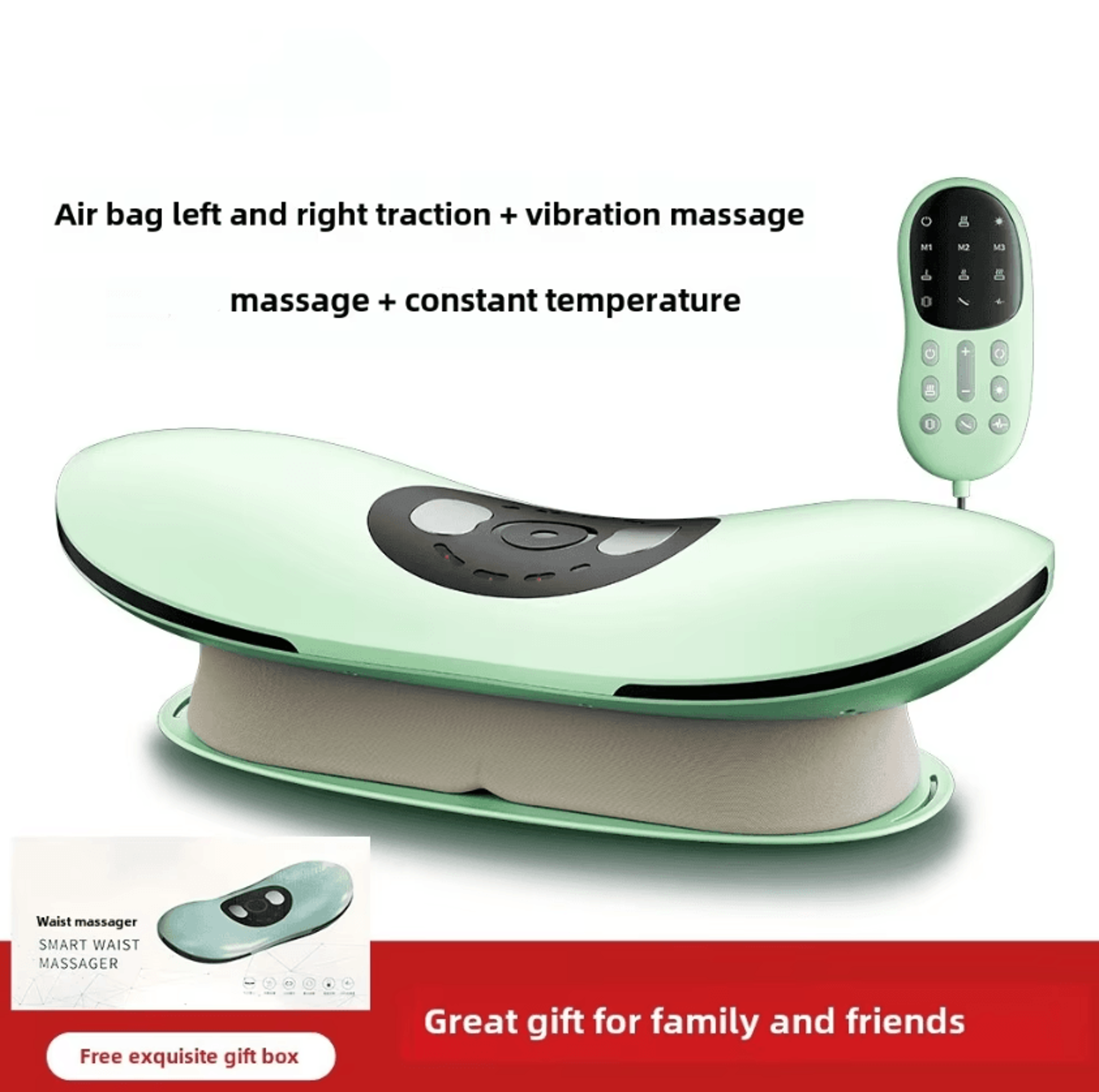 electric lumbar traction device with heat and adjustable air compression back stretcher