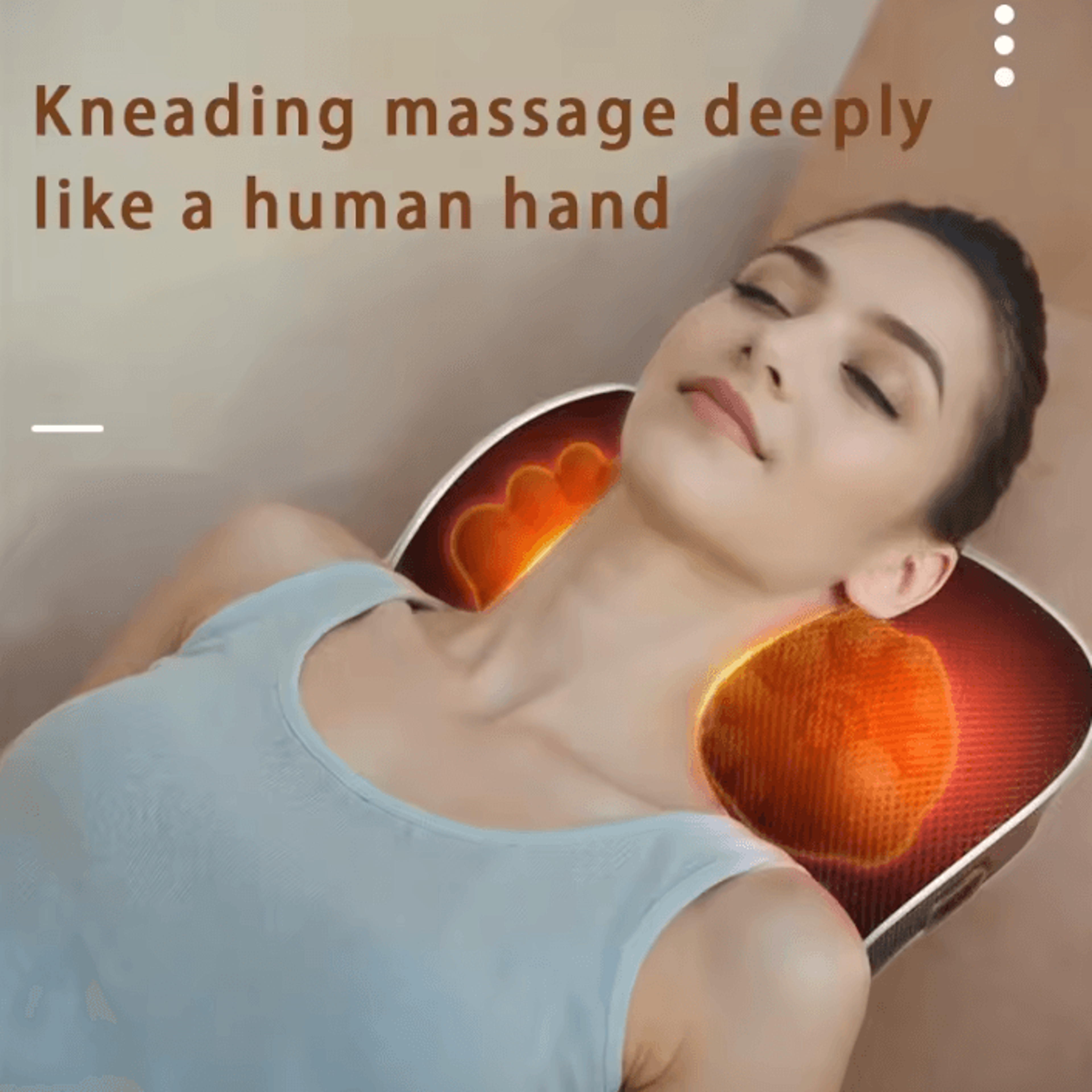Electric Cervical Massage Pillow With Heat  Shiatsu Neck And Back Massager For Deep Muscle Relief A 3