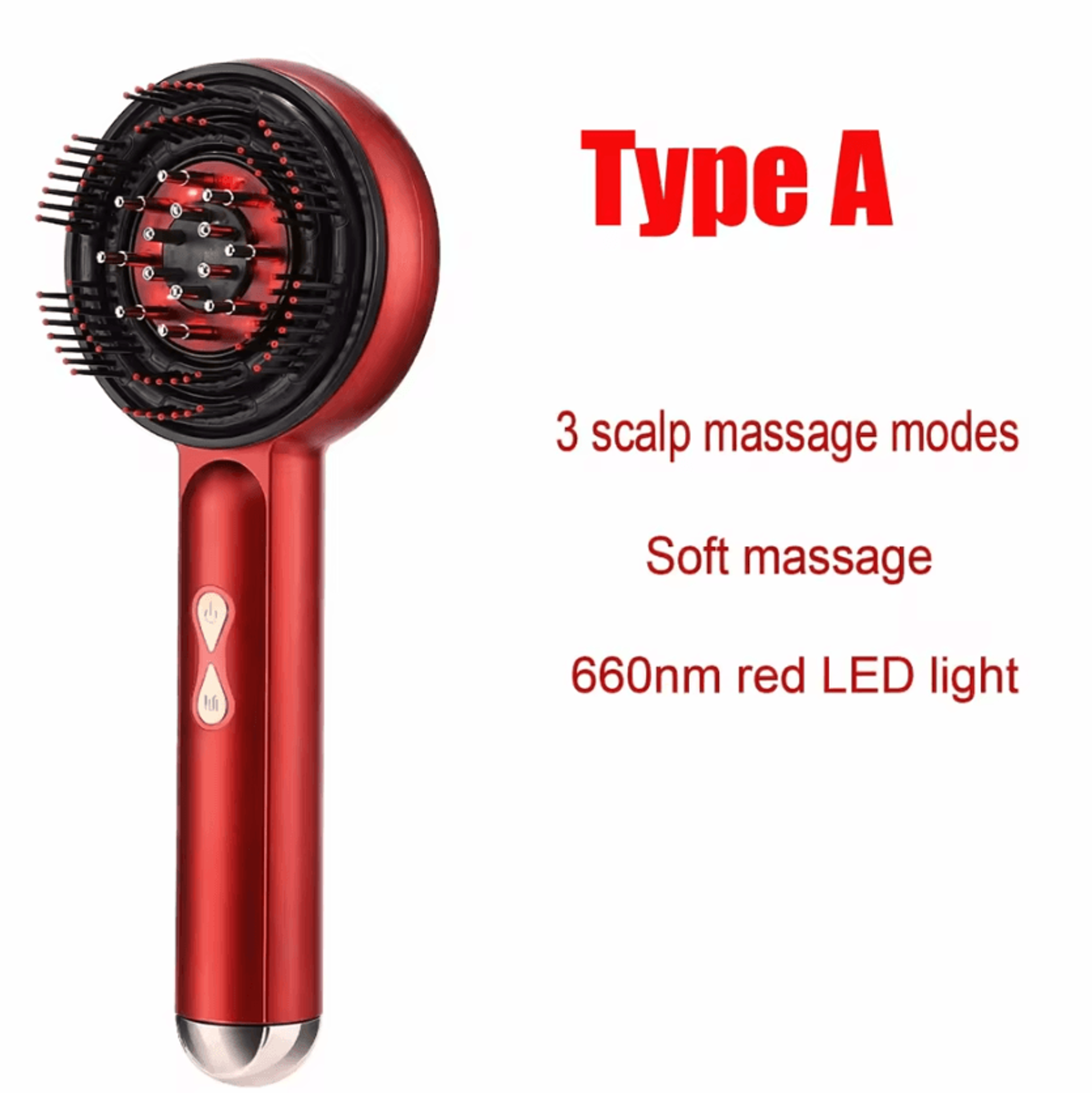 Electric Scalp Massage Comb With 660nm Red Light  Hair Growth Comb With Scalp Massage  Oil Applicat 6