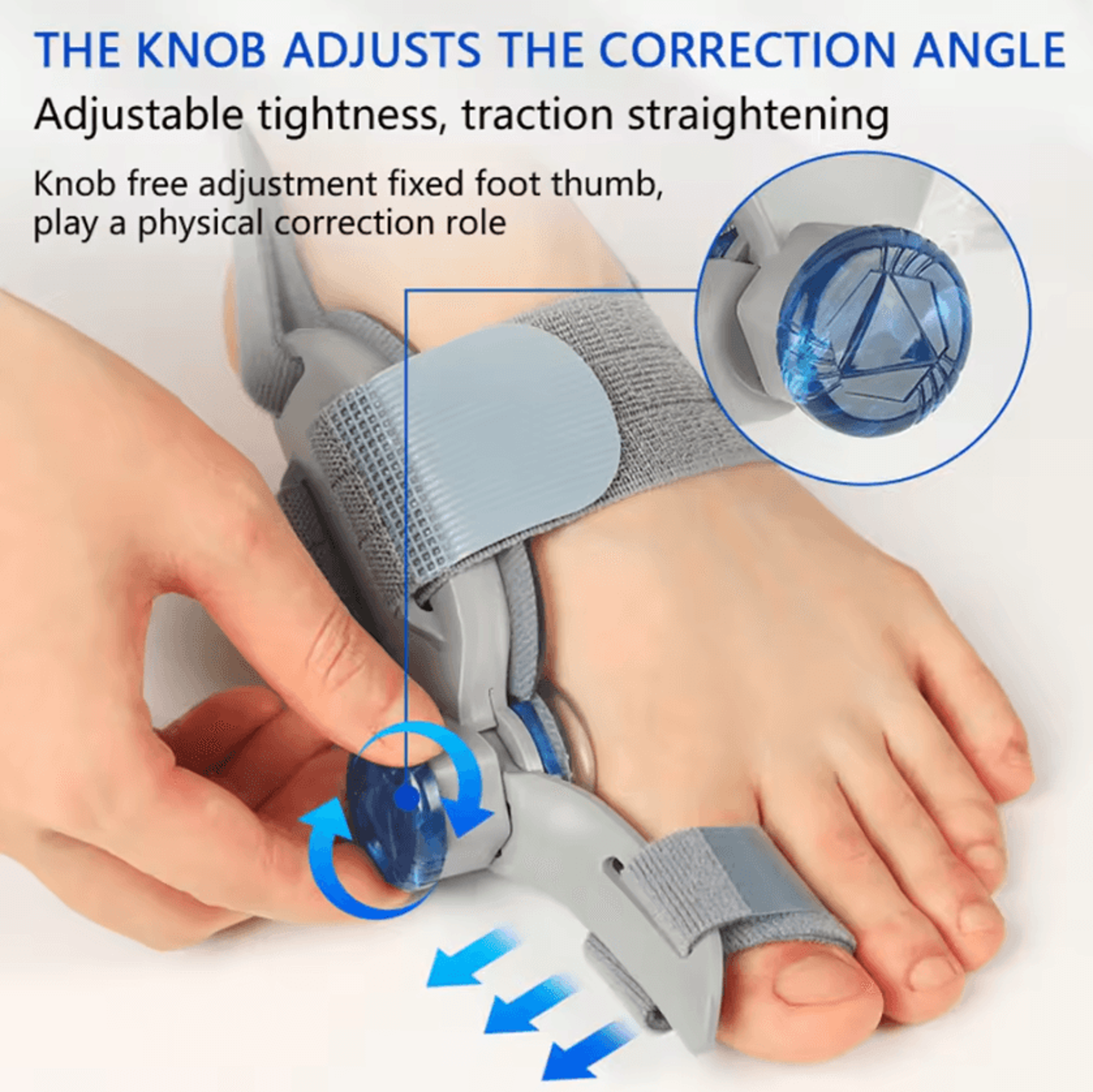 Adjustable Bunion Corrector  Hallux Valgus Brace With Toe Separator For Comfortable Big Toe Alignme 1