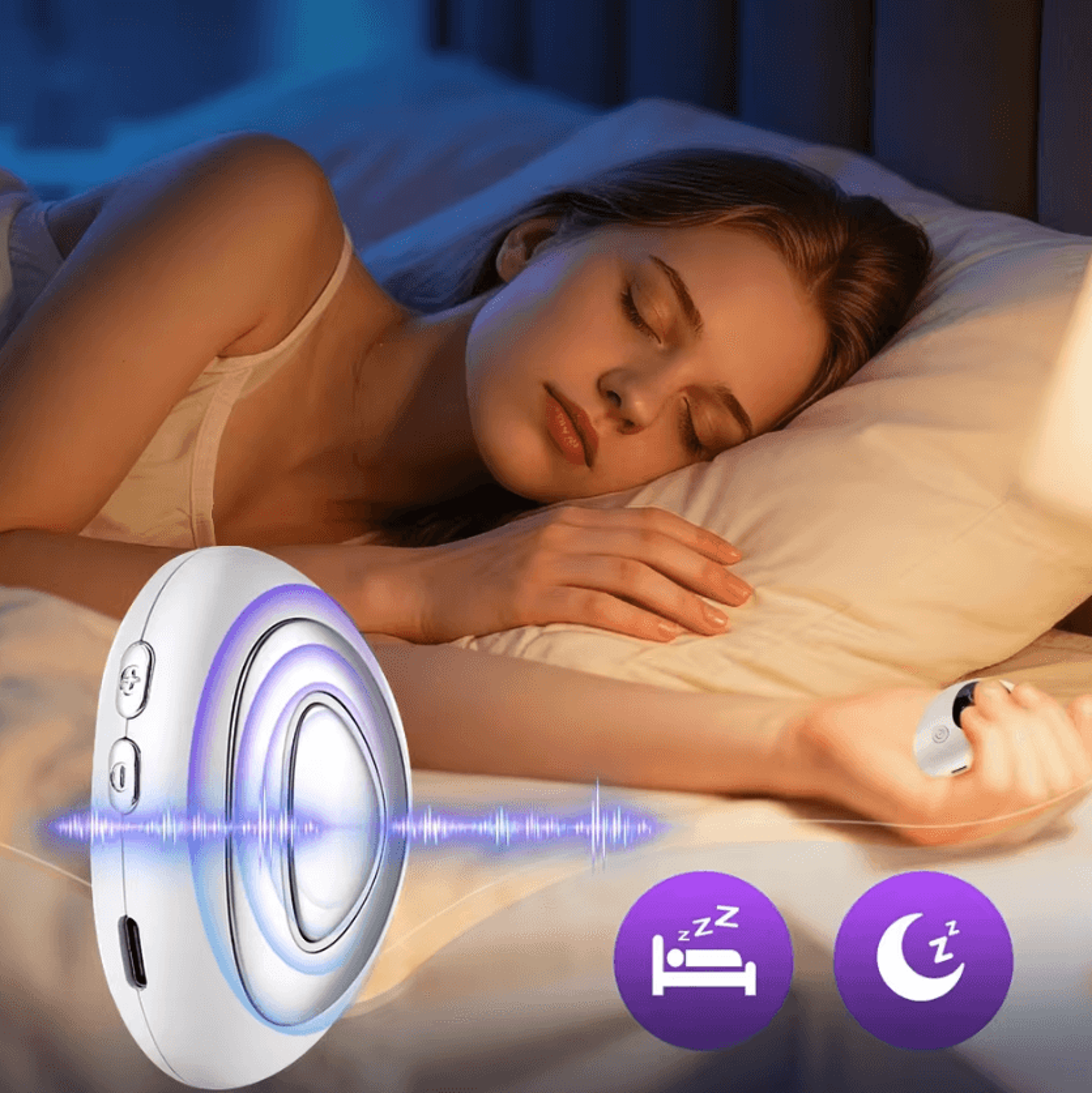 Microcurrent EMS Sleep Aid Device  Portable Palm Pulse Massager For Relaxation  Evening Wellness 0