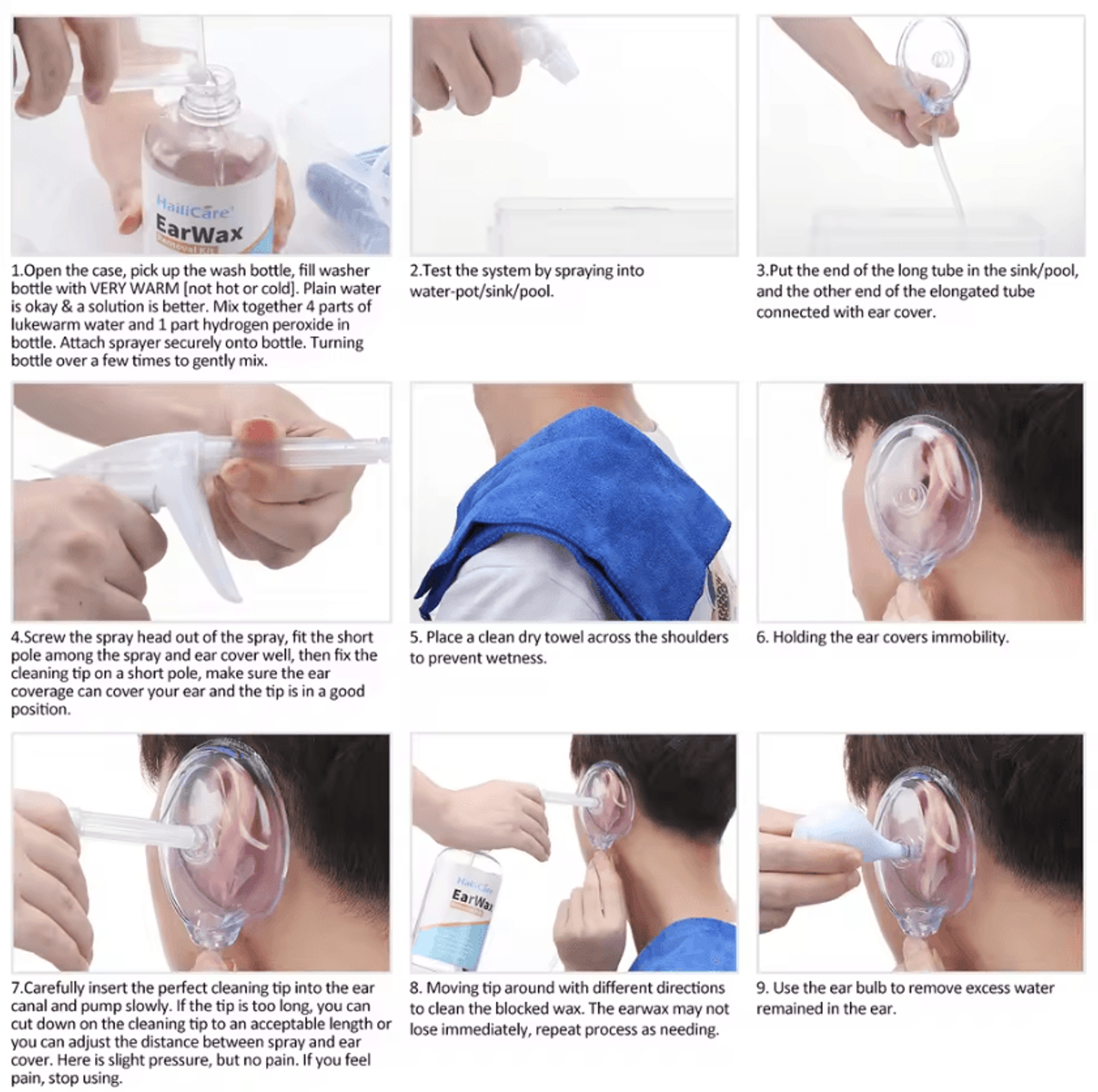 Manual Ear Wax Removal Kit  Ear Irrigation System For Gentle Water Ear Cleaning 4