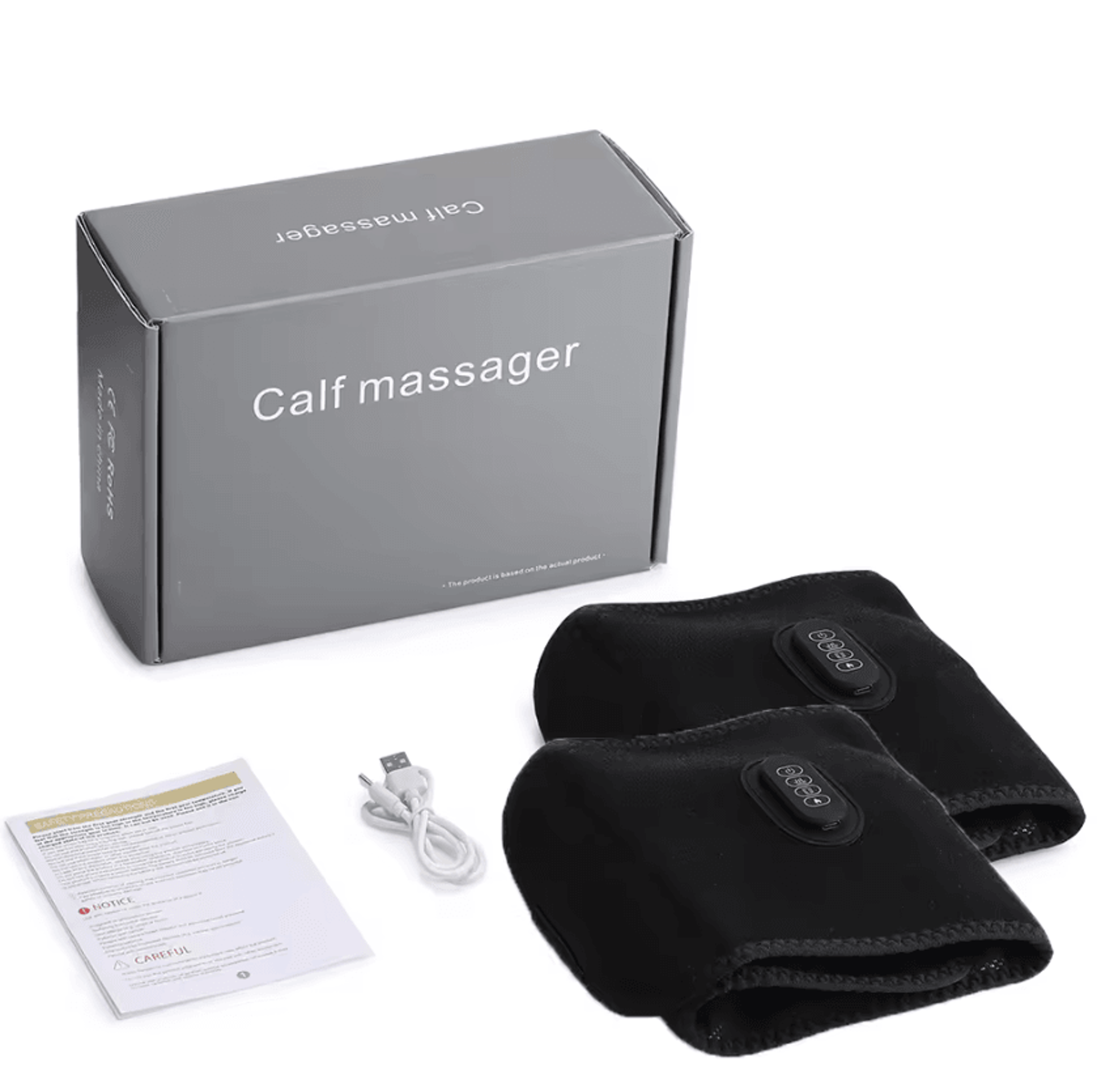 Wireless Air Compression Calf Massager  Rechargeable Heated Leg Massager With 3 Heat 3 Vibration  3 6
