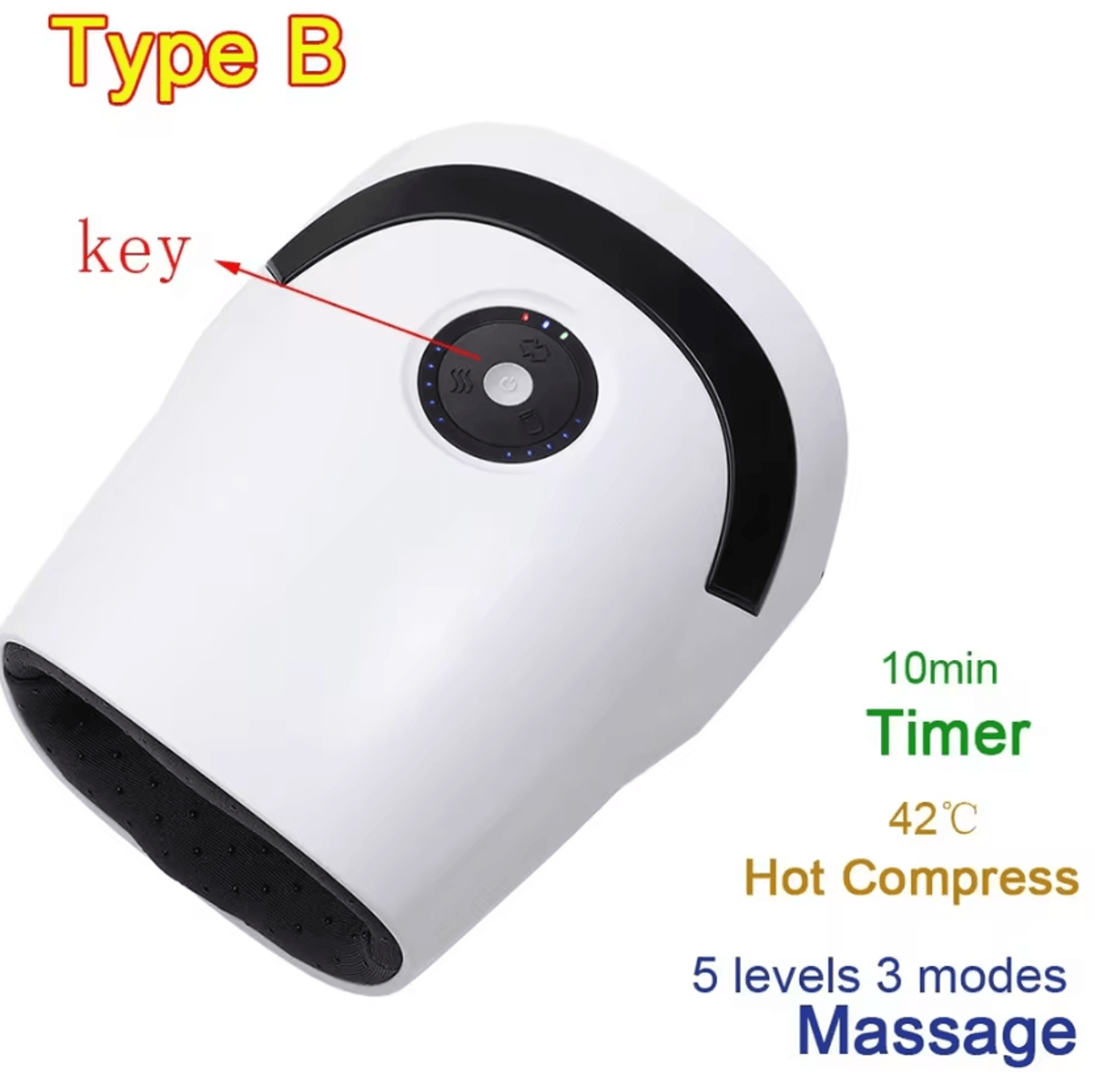Cordless Air Compression Hand Massager  Rechargeable Heated Hand Massager With 3 Massage Modes  5 I 5