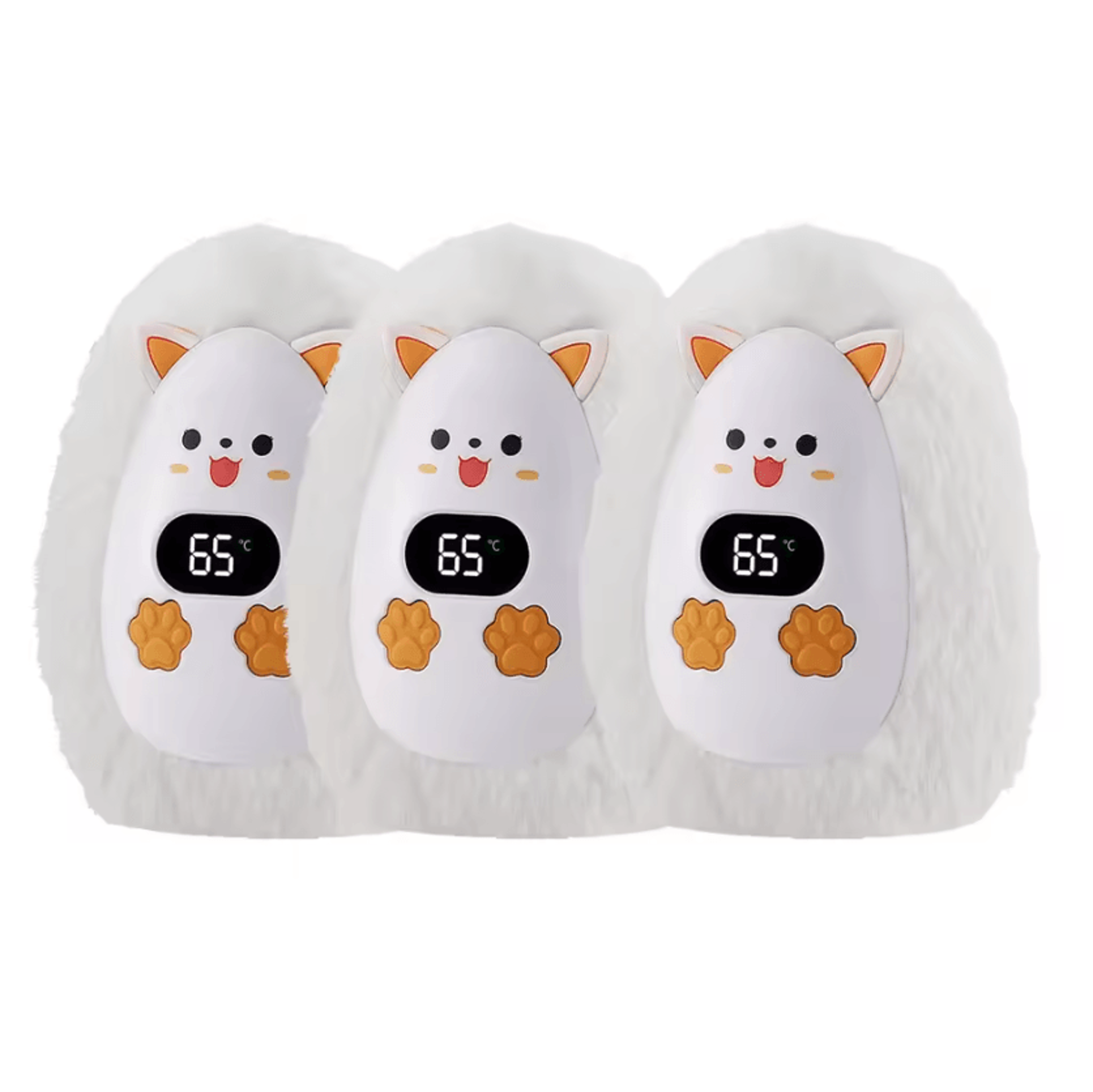 Cute Fox Mini Portable Hand Warmer  Rechargeable Plush Hand Warmer With 3 Heat Levels For Winter Co 7