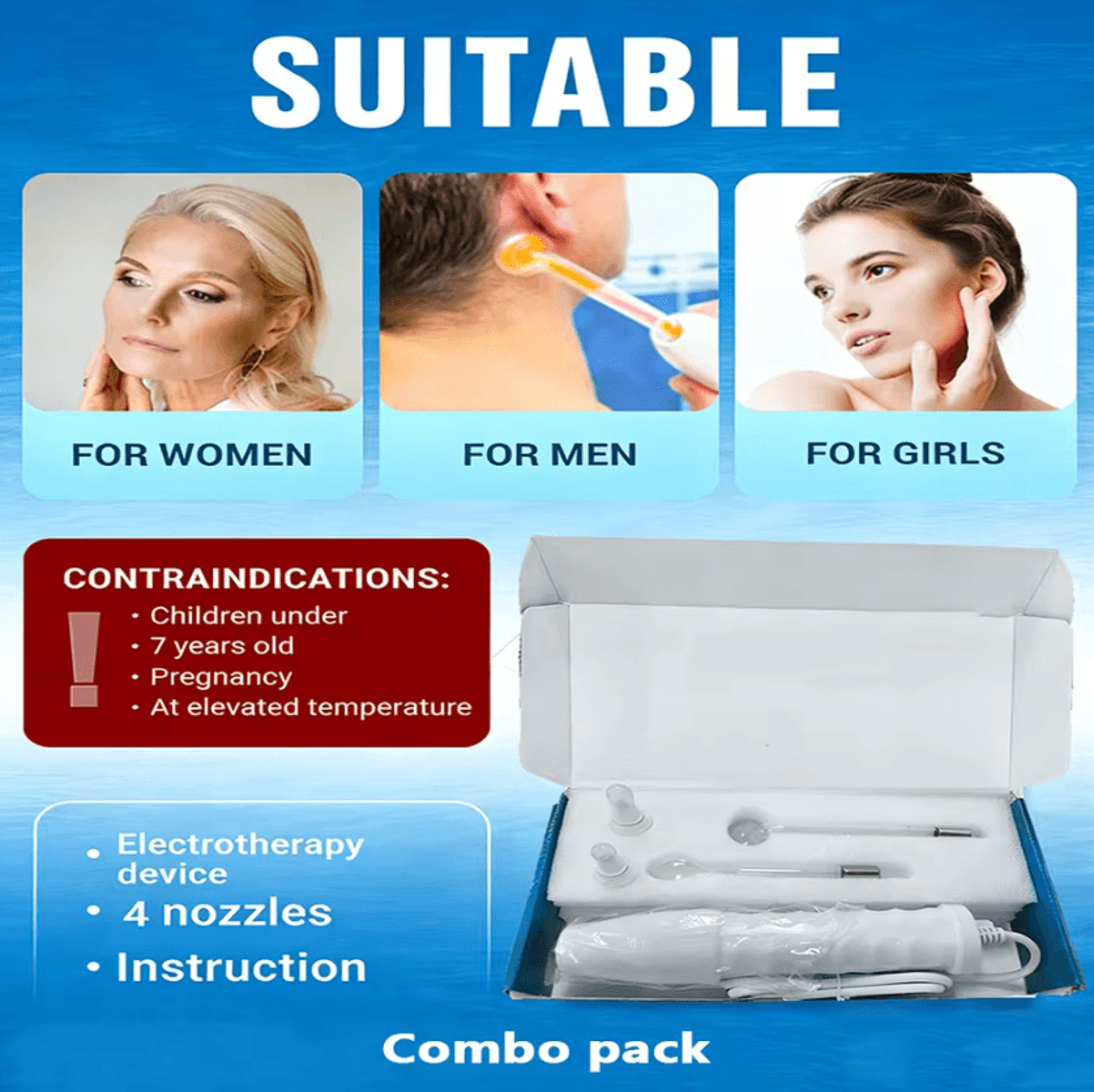 4 In 1 High Frequency Facial Wand With Glass Electrodes For Acne Care And Skin Rejuvenation 4