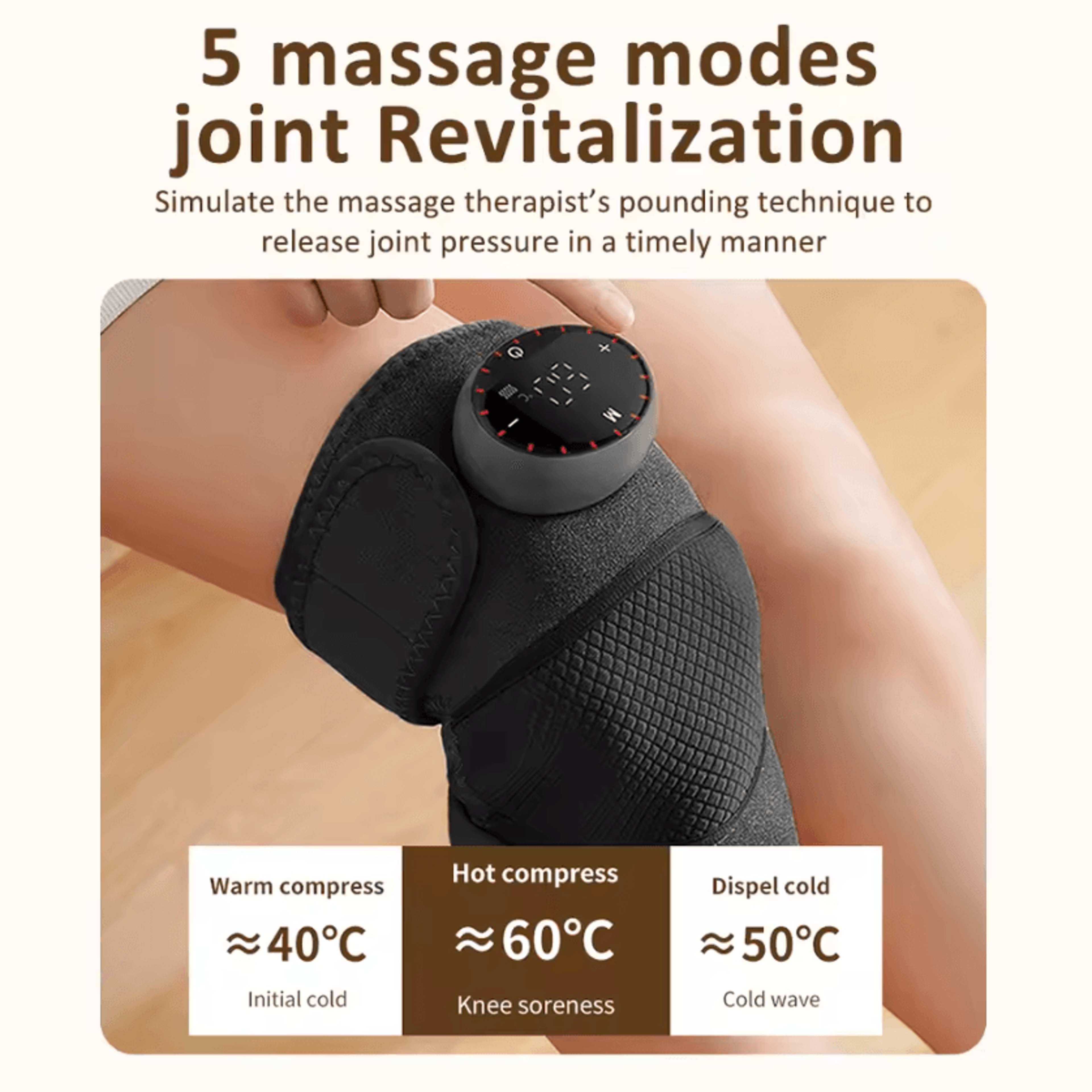 Heated Vibrating Knee Pad With Far Infrared Therapy For Knee Shoulder  Elbow Support 1