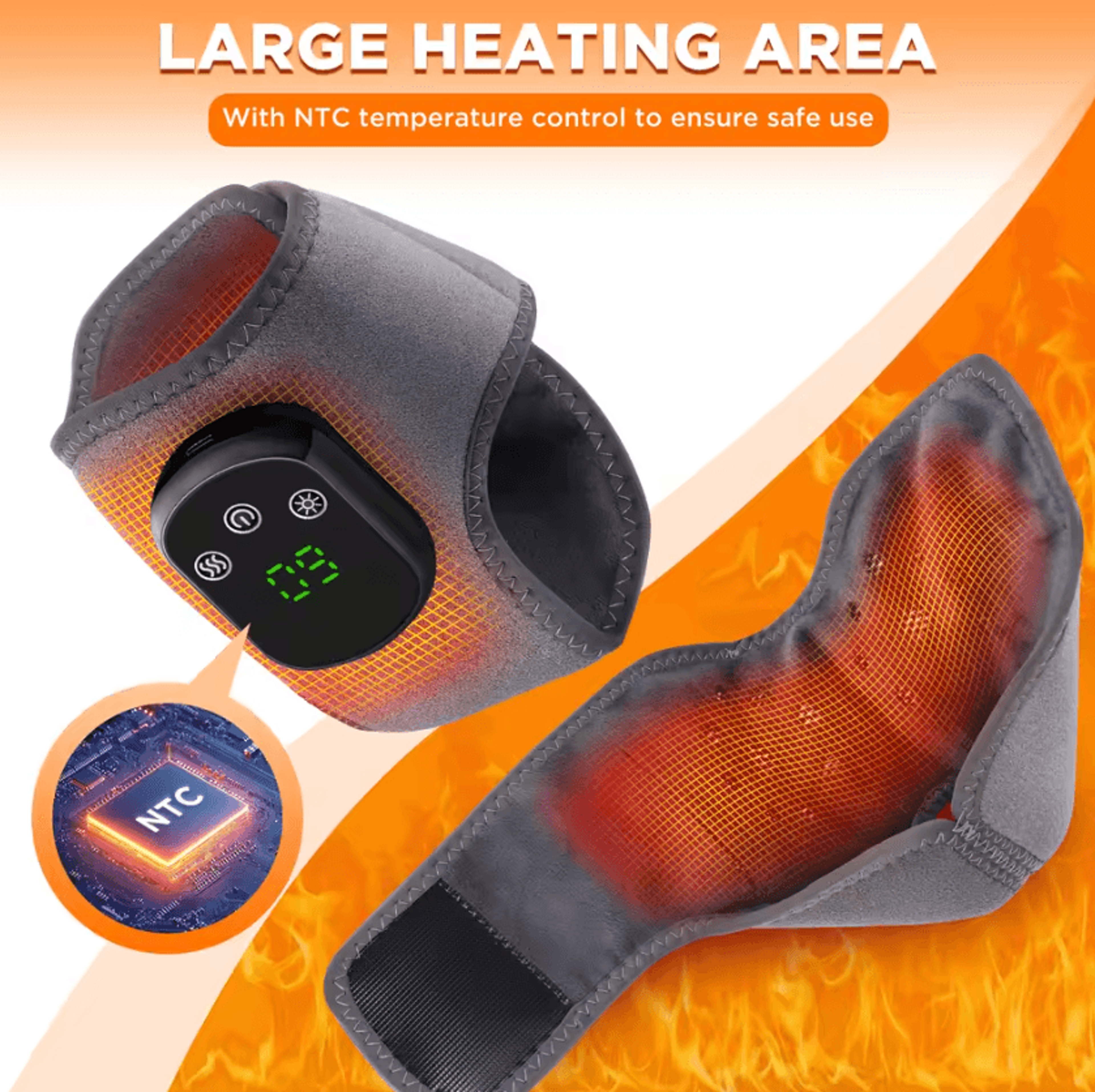 Electric Ankle Massager With Heat  Vibration  Cordless Heated Ankle Brace For Joint Comfort  Recove 3