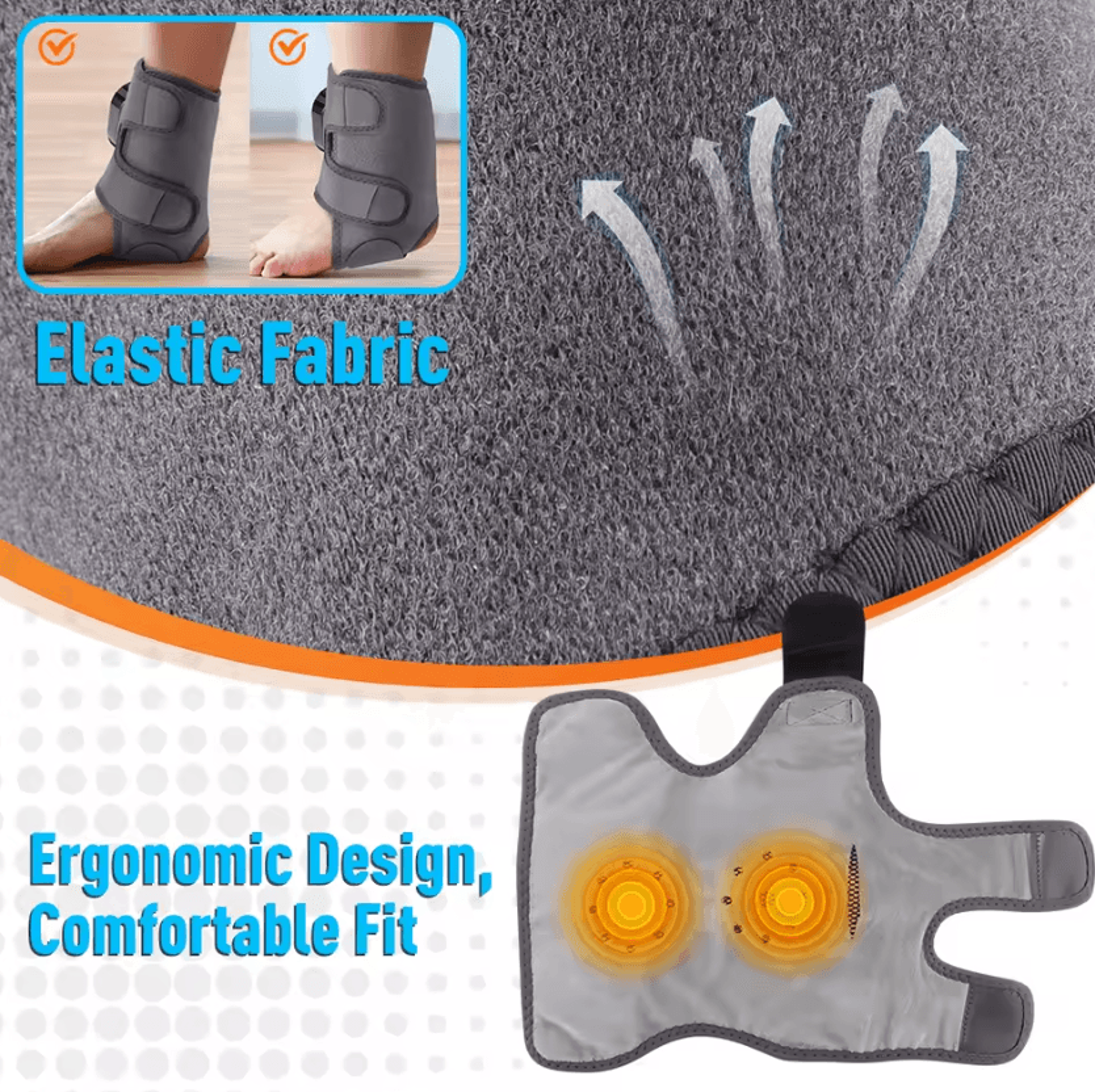 Rechargeable Foot Massager With Heat  Vibration  Heated Foot Massager For Ankle  Calf Relaxation 4