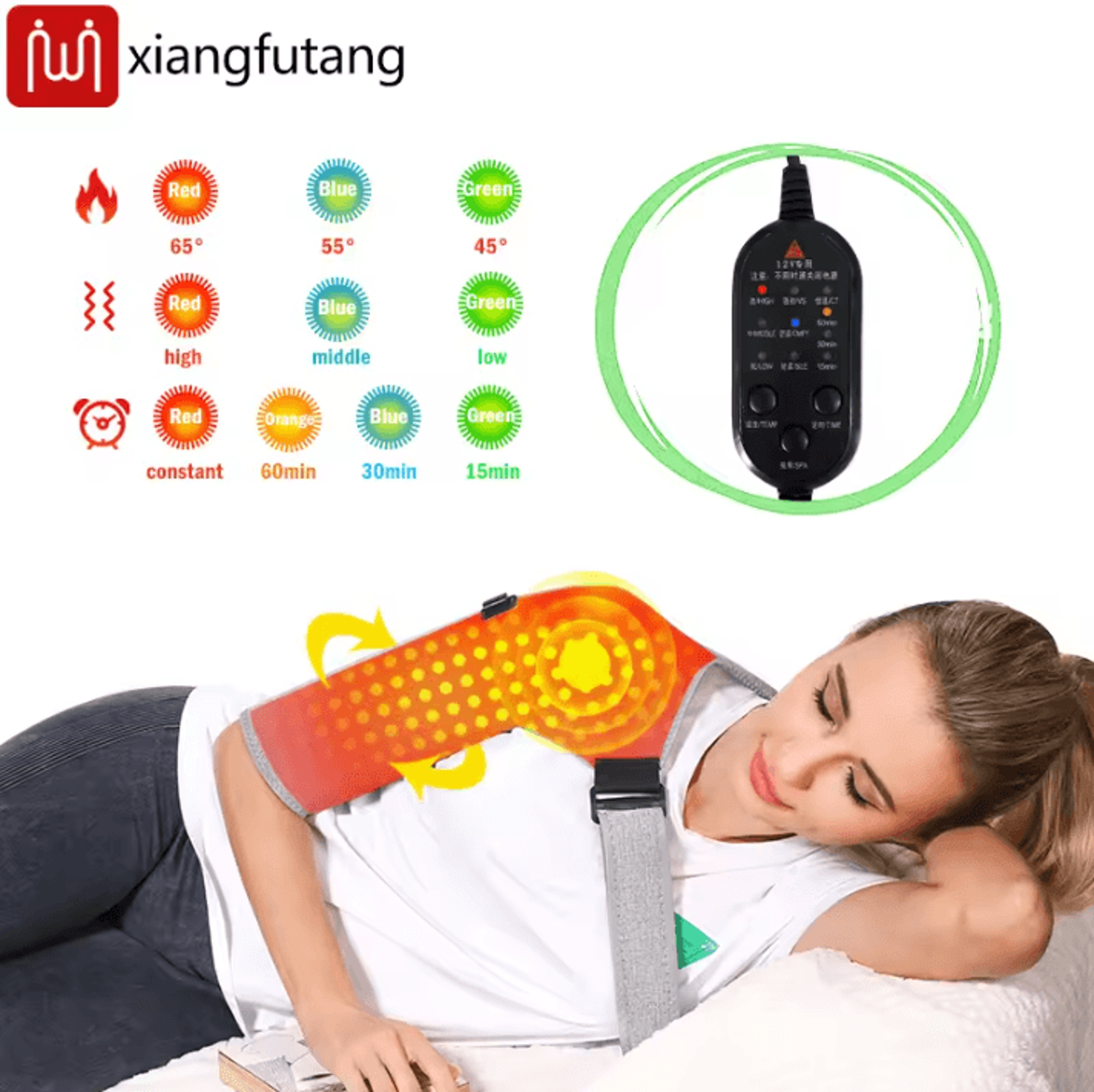 Heated Shoulder Brace With Massage  Electric Shoulder Heating Pad With Heat  Vibration For Everyday 1