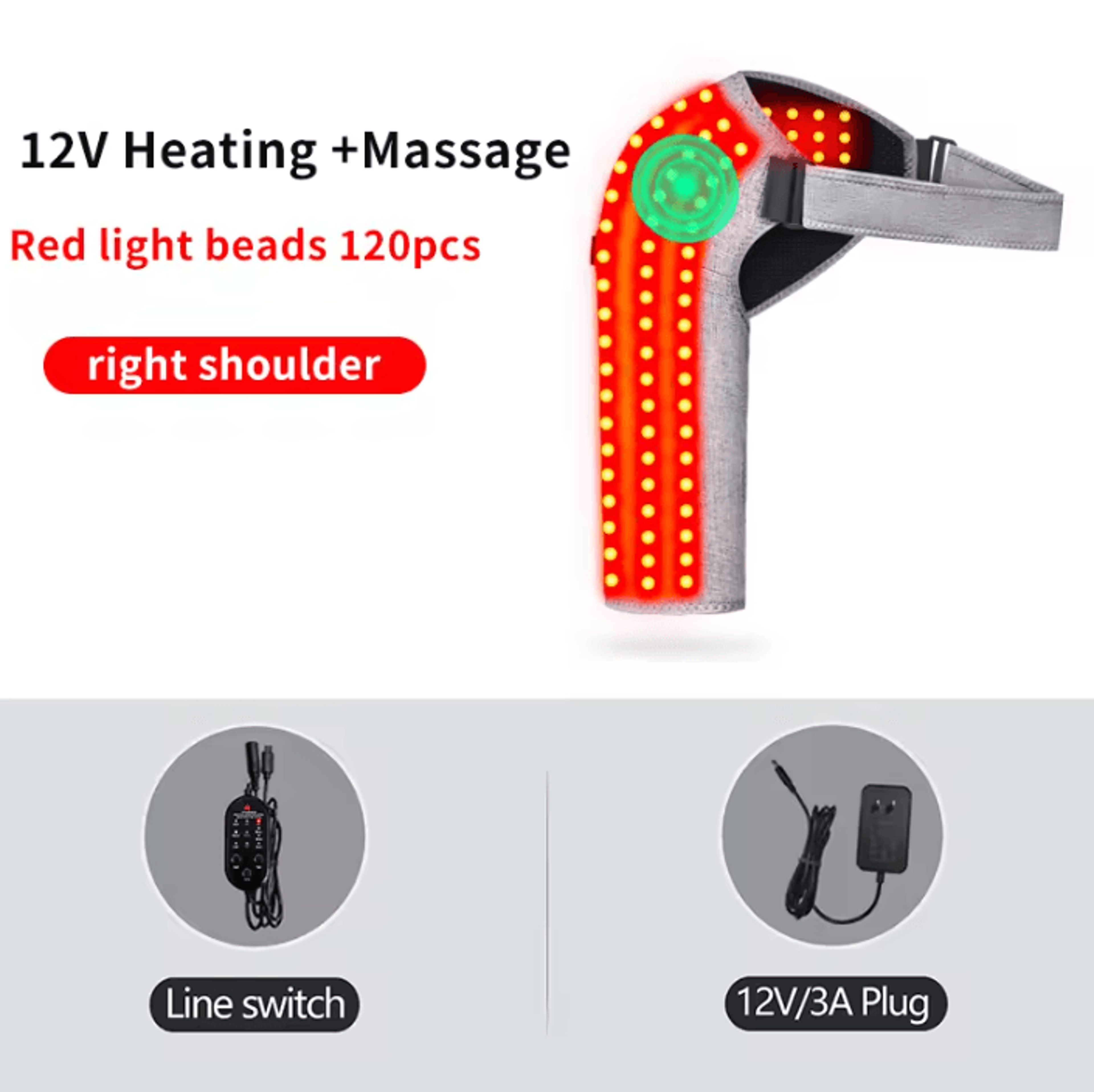 Heated Shoulder Brace With Massage  Electric Shoulder Heating Pad With Heat  Vibration For Everyday 9