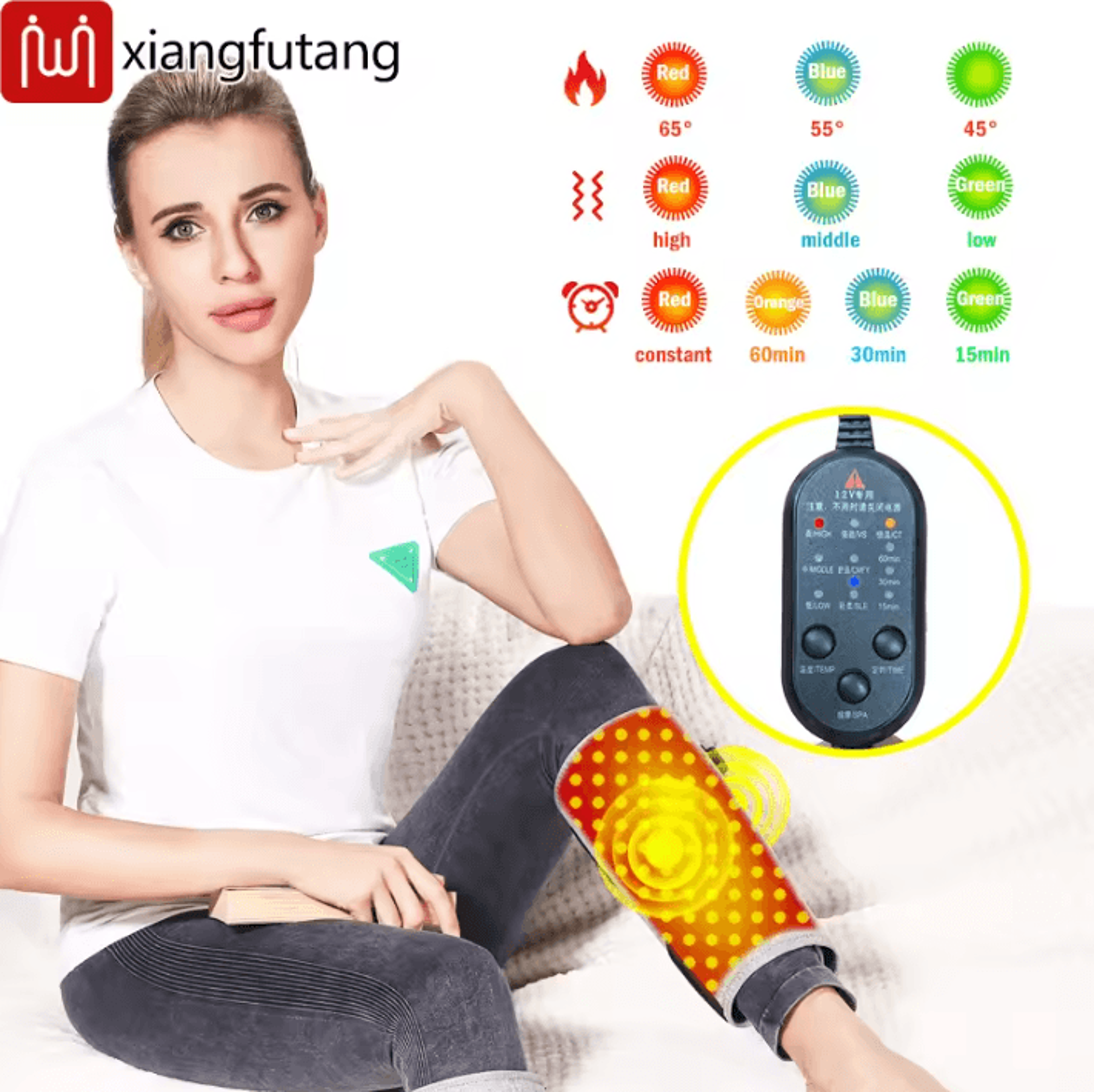 Heated Calf Massager  Electric Calf Heating Wrap With Heat  3 Vibration Modes For Everyday Leg Comf 3