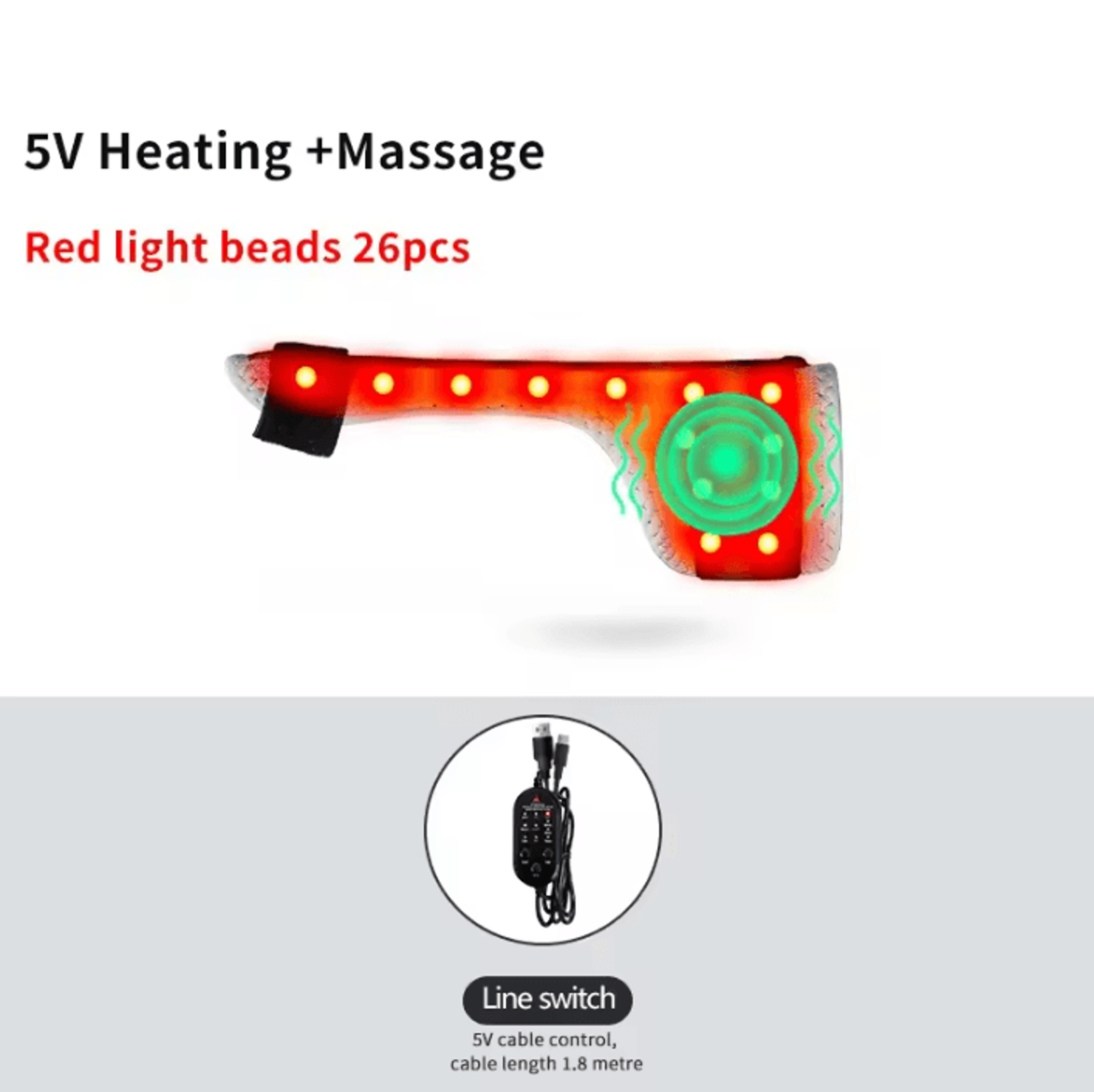 Red Light Heated Finger  Wrist Support Brace With Vibration Massage 6
