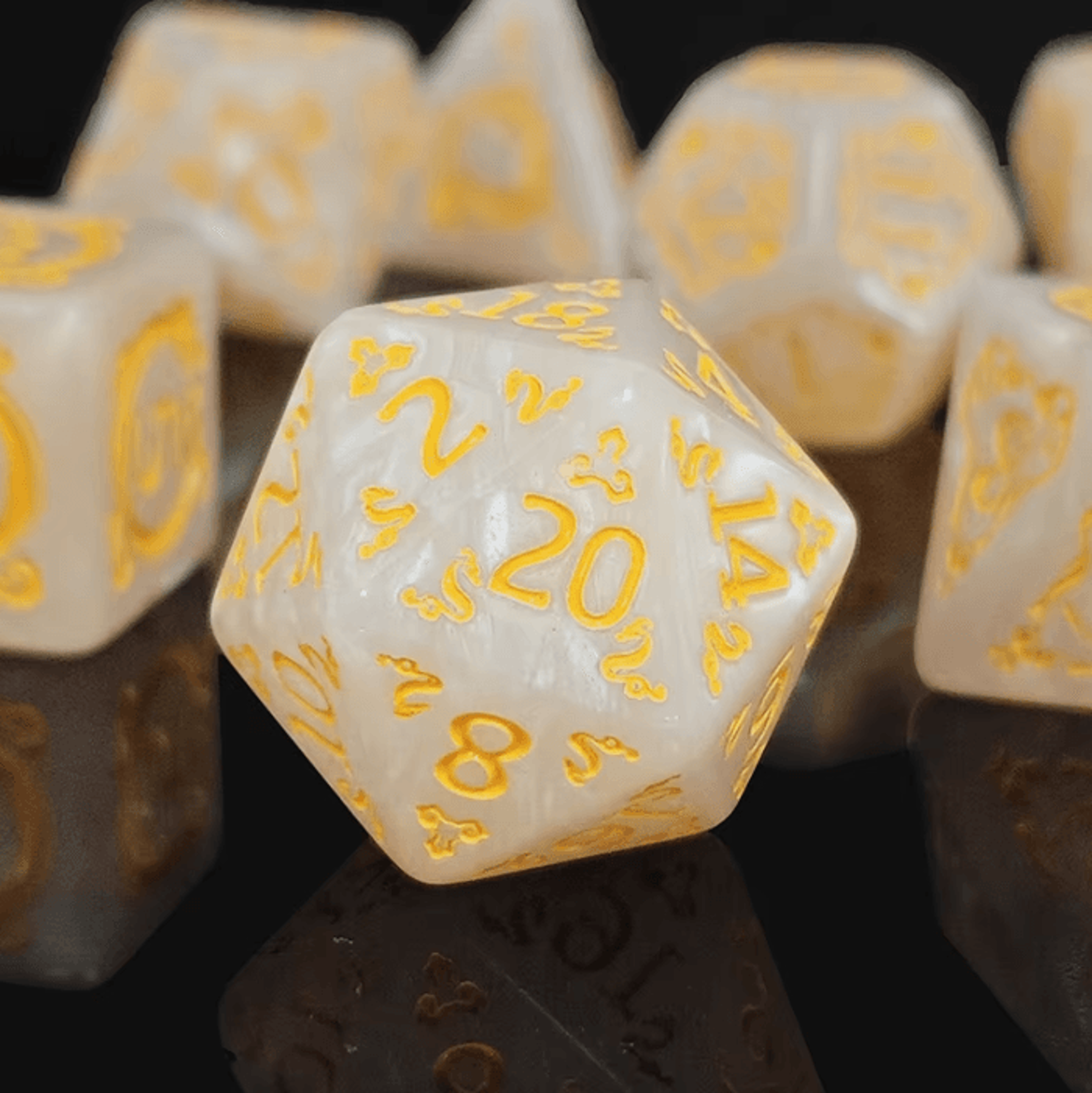 Dragon Pattern 7Piece Polyhedral DND Dice Set For Tabletop RPG Adventures 3