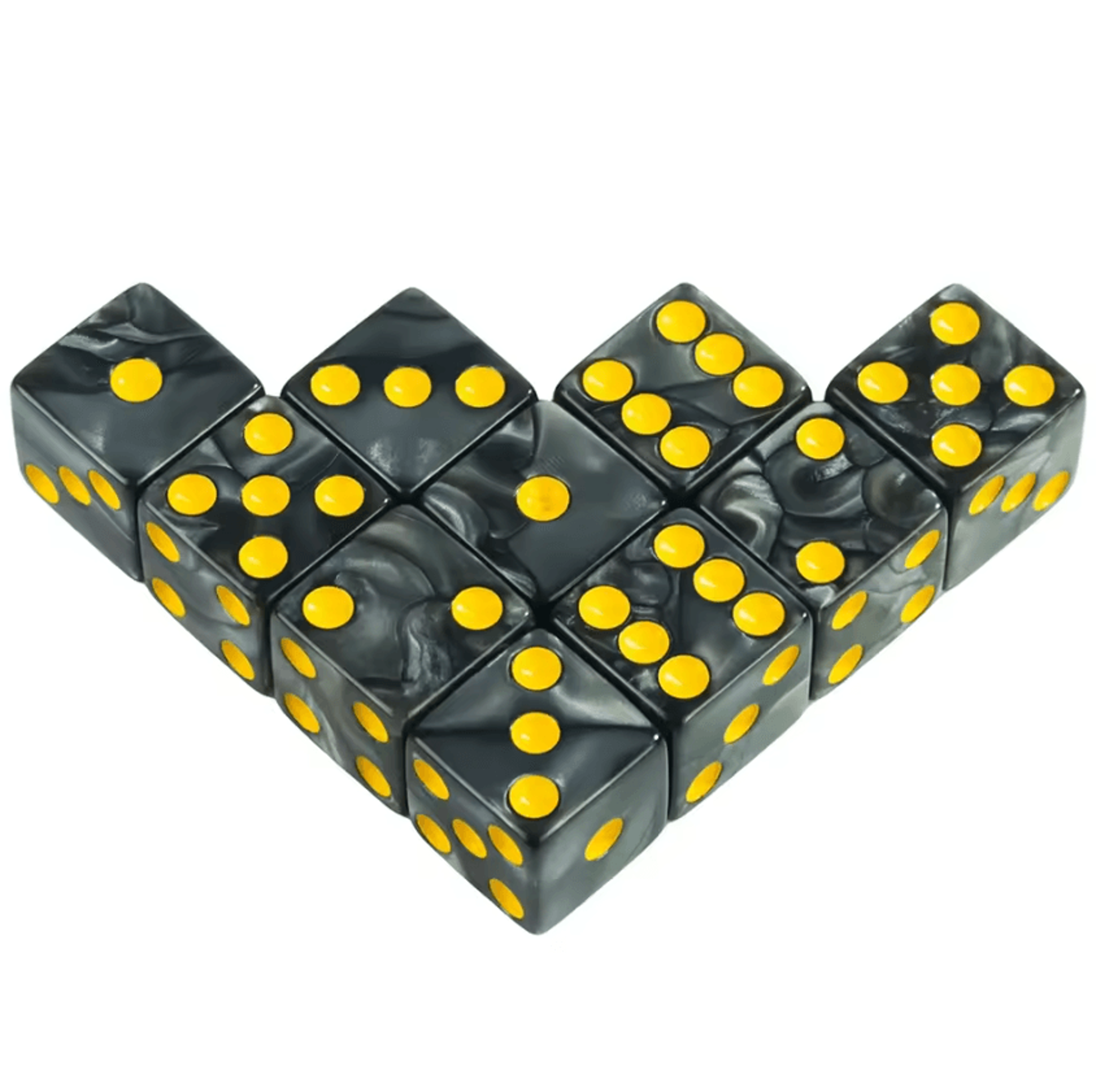 16mm Marble Acrylic D6 Dice Set For RPG Board Games  Math Learning 10
