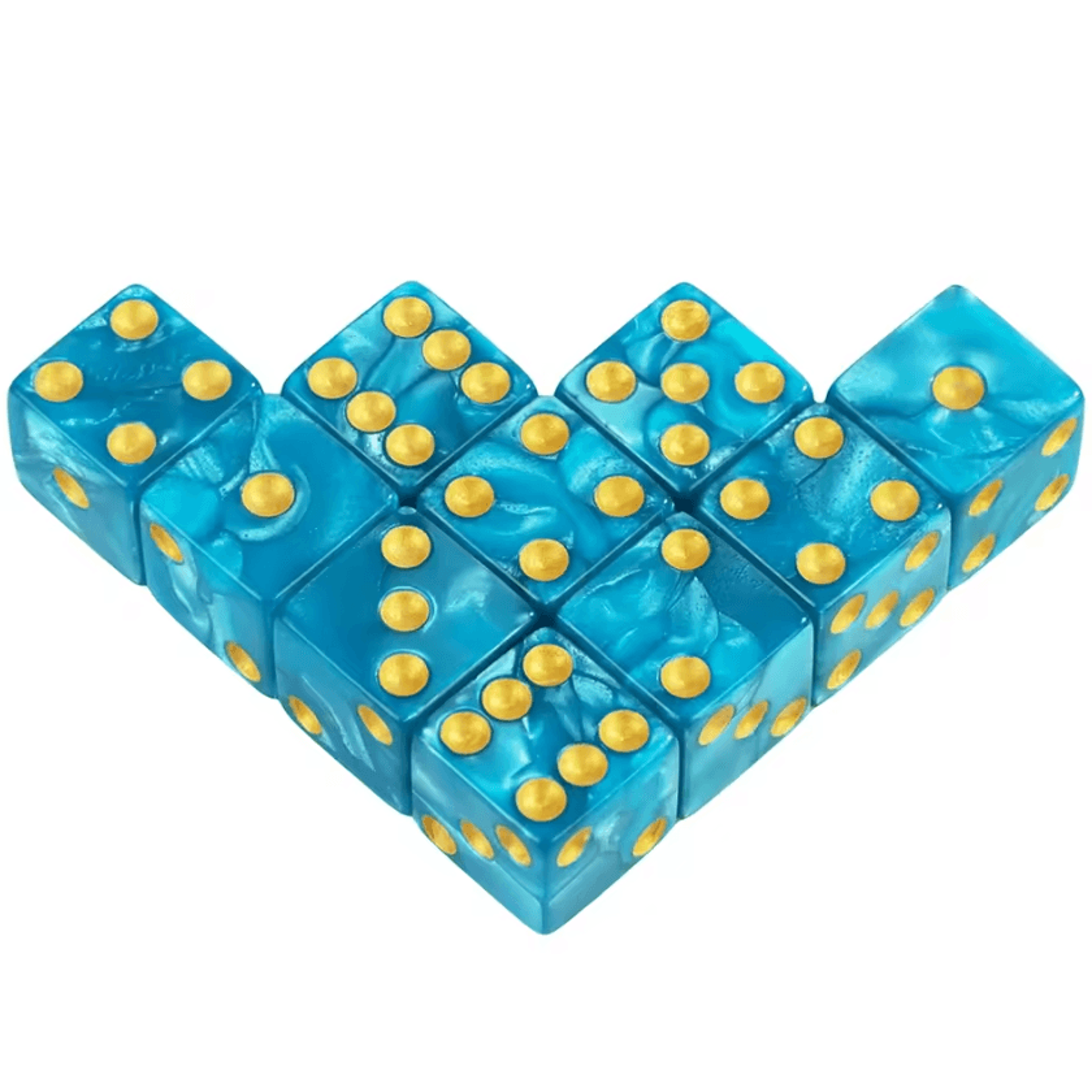 16mm Marble Acrylic D6 Dice Set For RPG Board Games  Math Learning 12