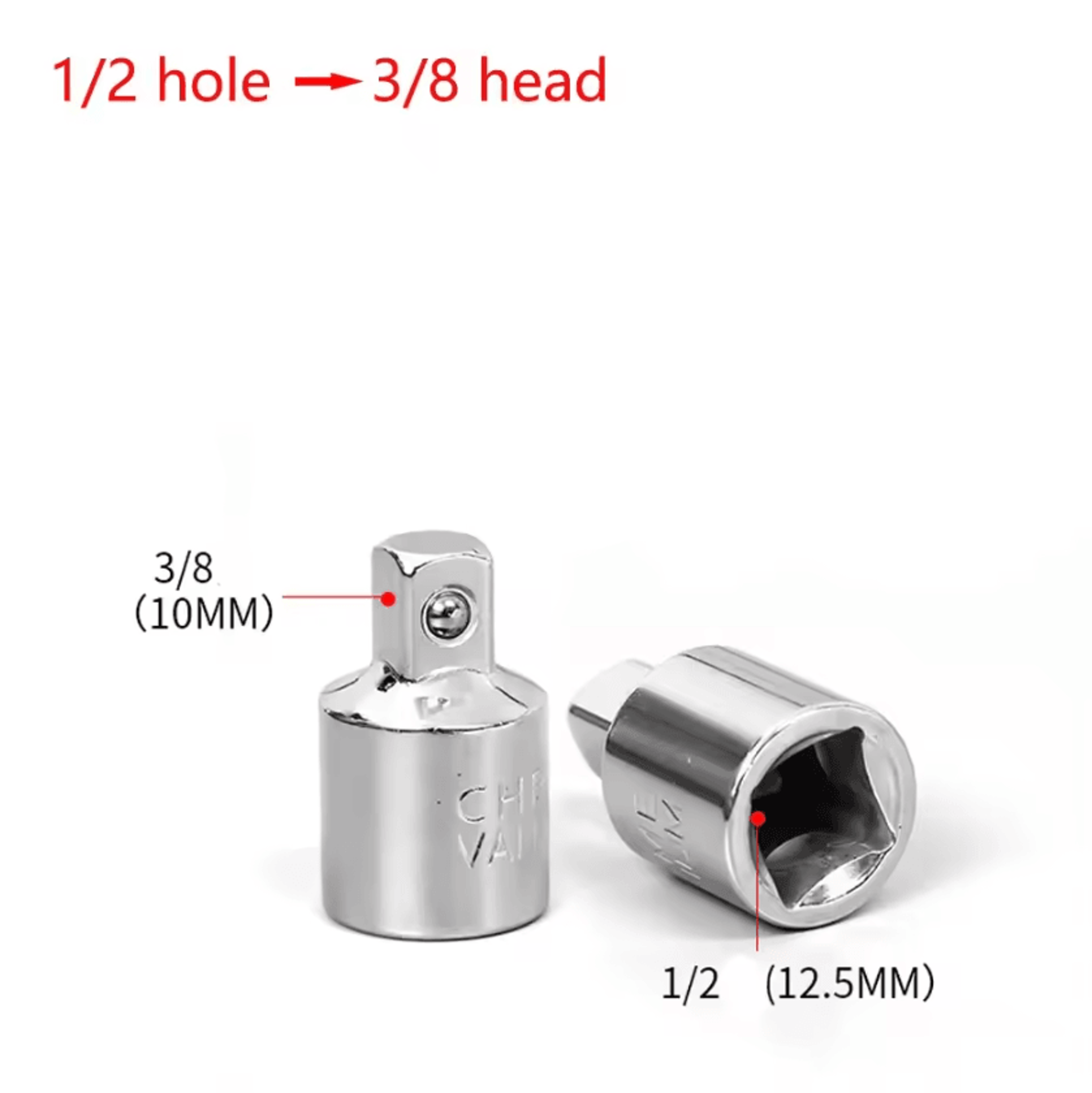 Chrome Vanadium Ratchet Wrench Socket Adapter Drive Converter 6
