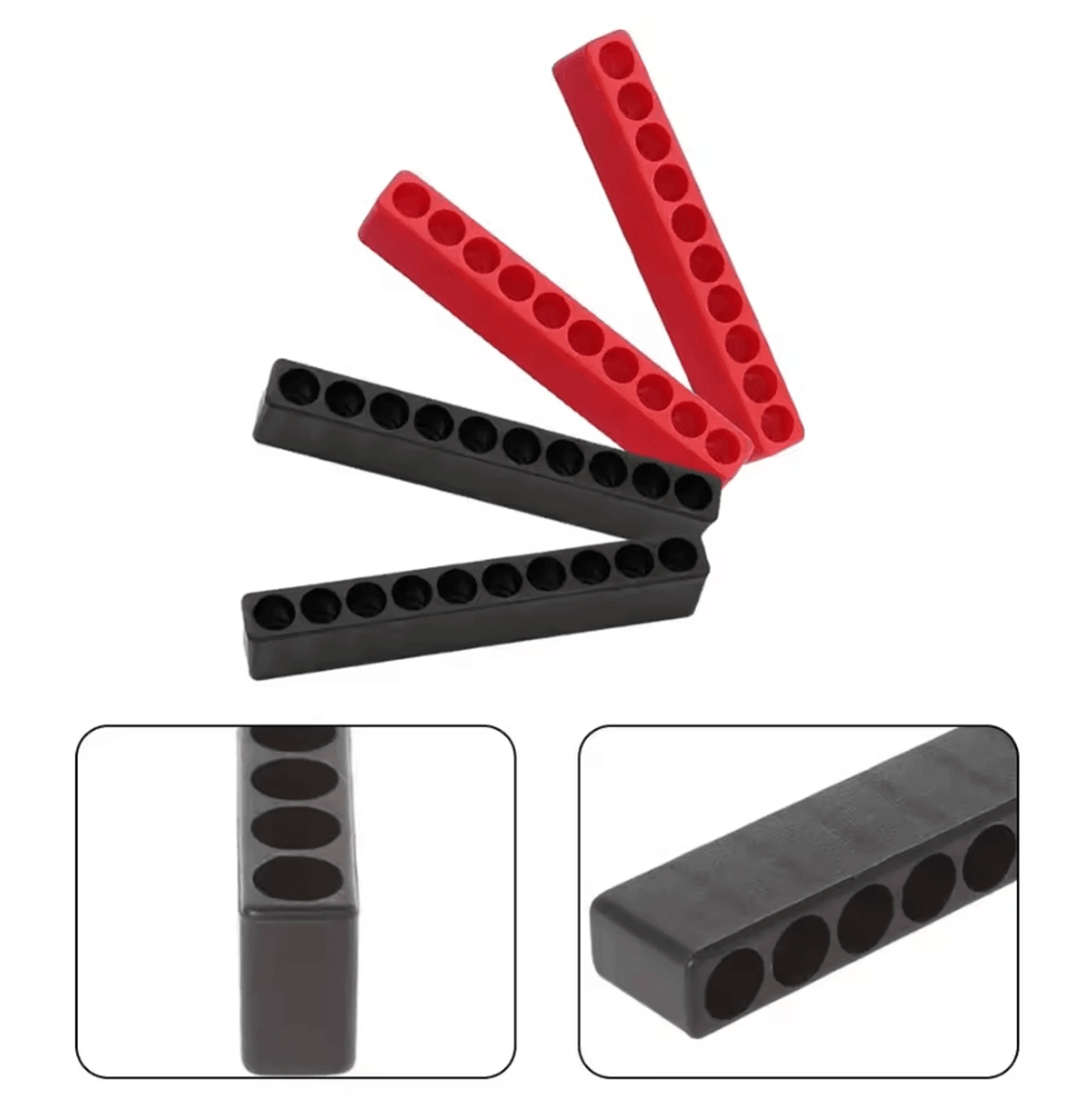 4Pack 10Hole Screwdriver Bit Holder Organizer For 14Inch Hex Bits 4