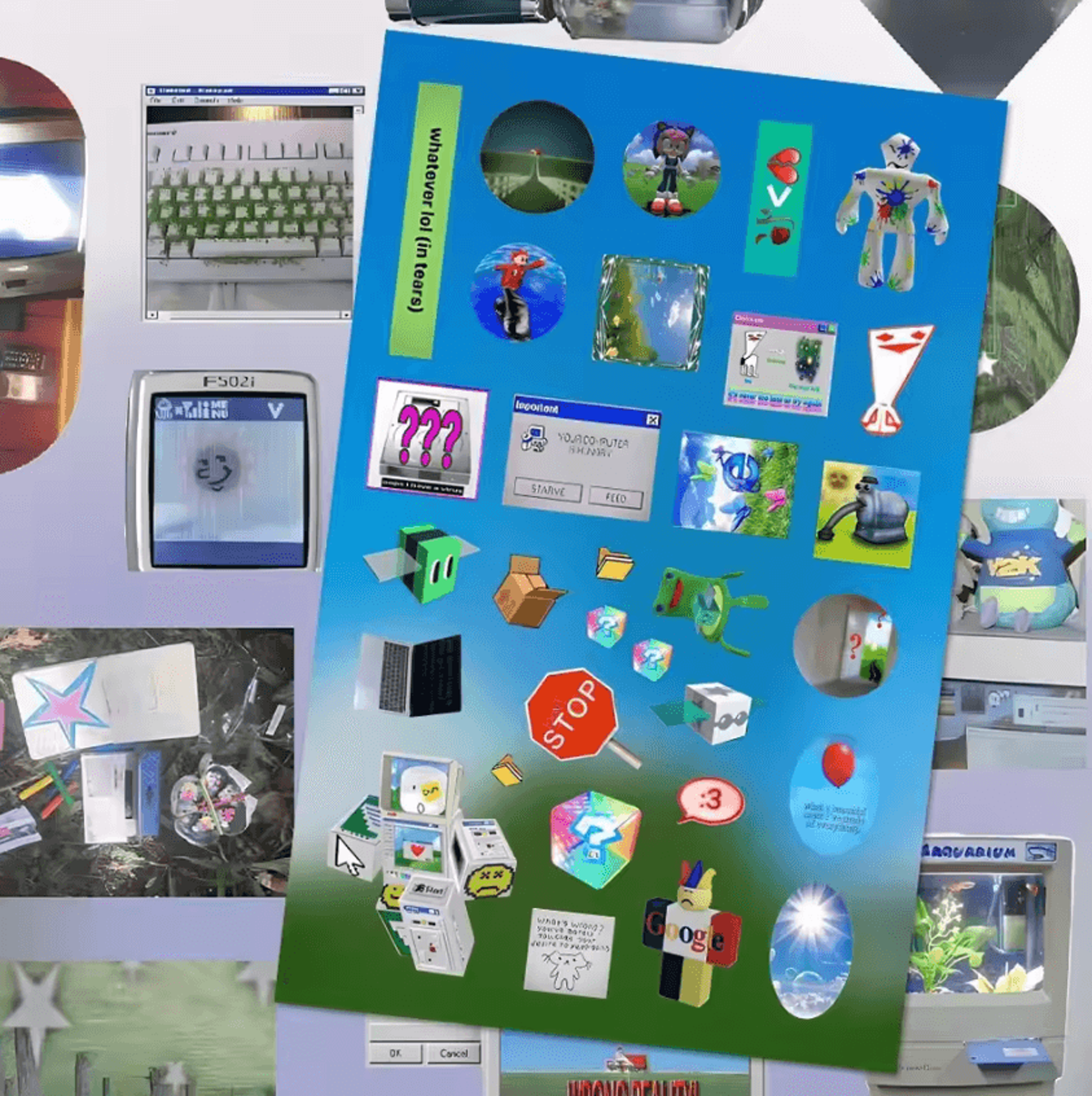 Y2K Dreamcore Retro Scrapbook Sticker Set 3