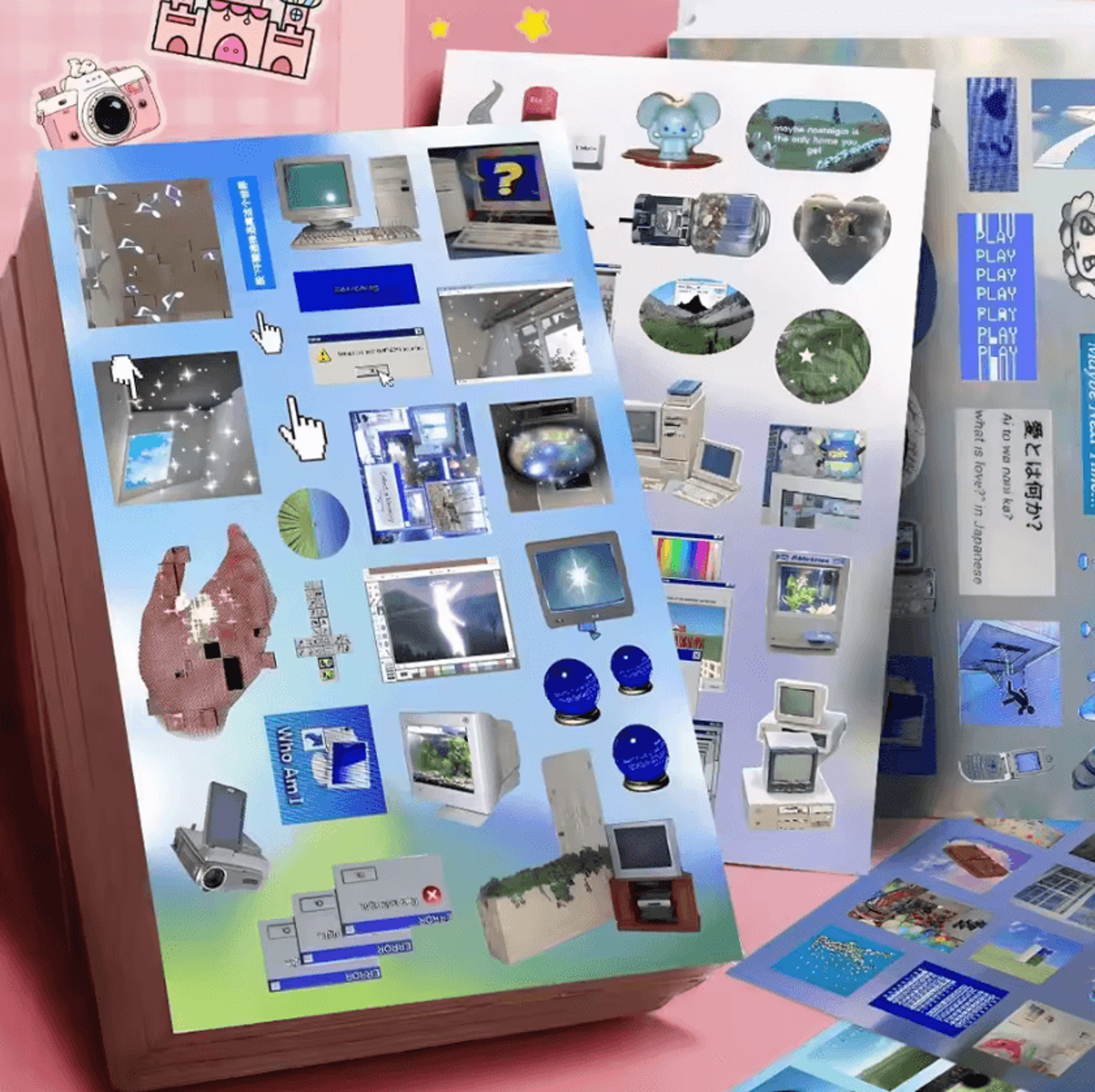 Y2K Dreamcore Retro Scrapbook Sticker Set 5