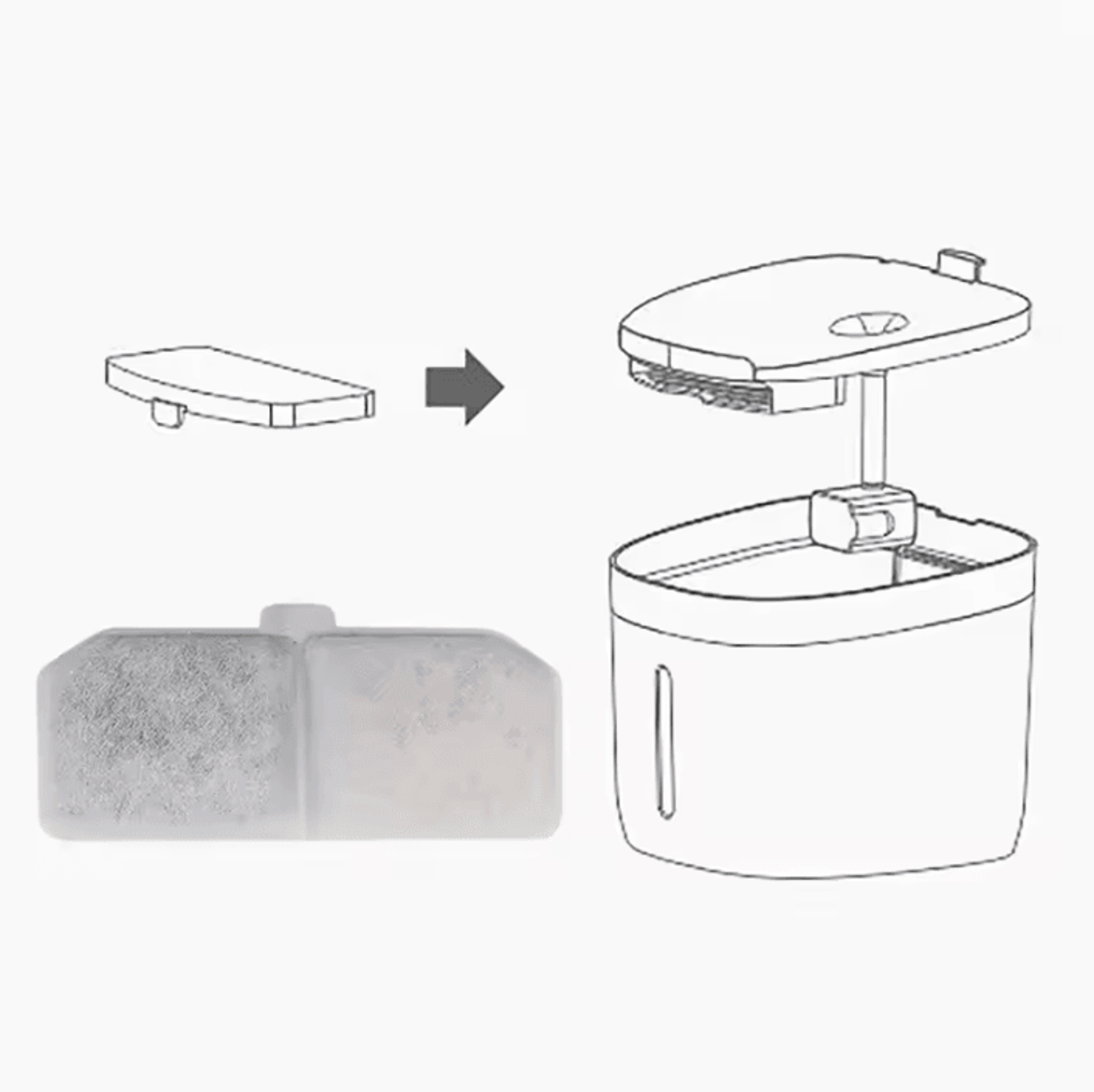 10Piece Cat Water Fountain Replacement Filter Set 3