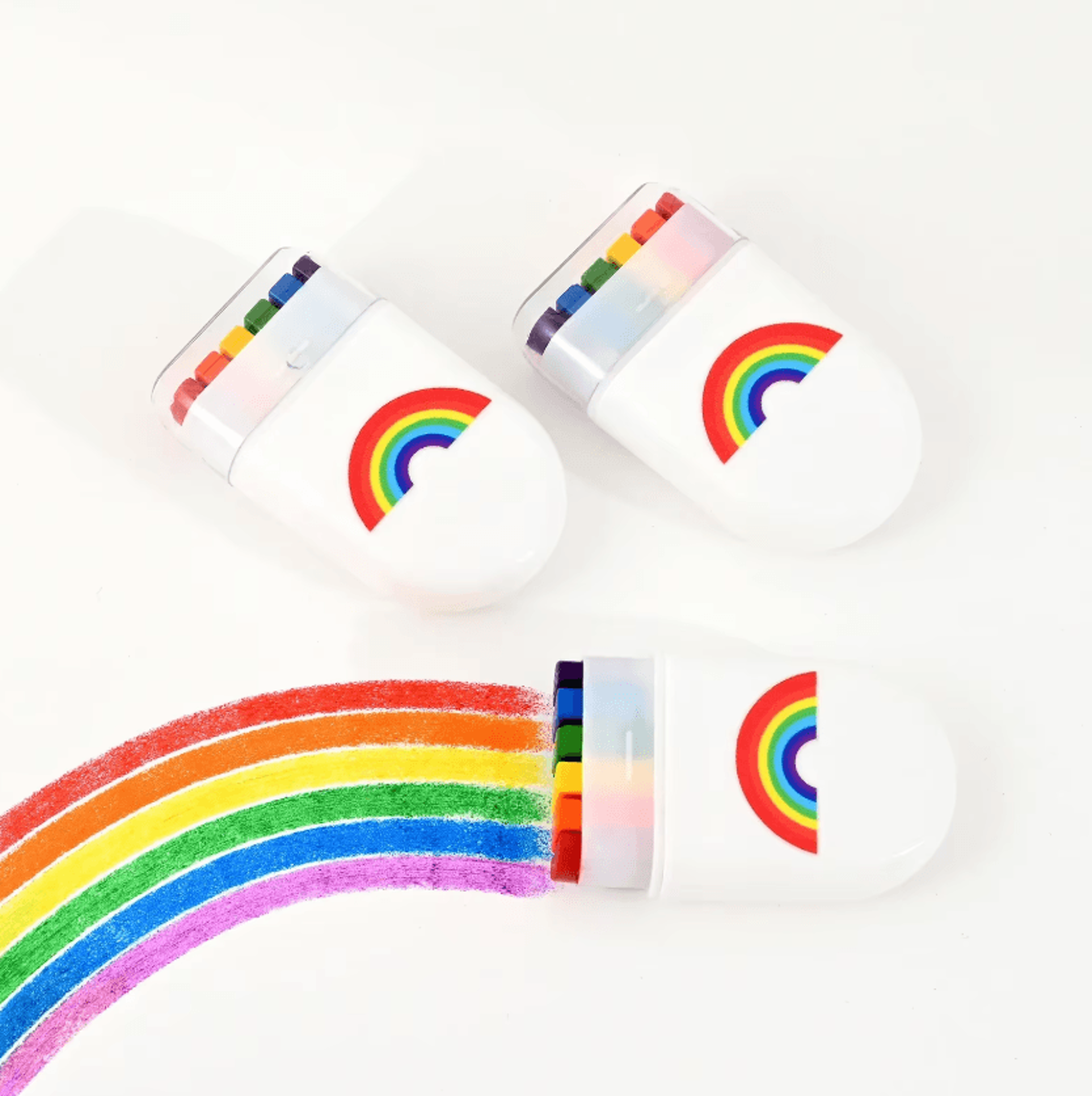 2Piece PocketSize Rainbow Crayon Set For Kids 0