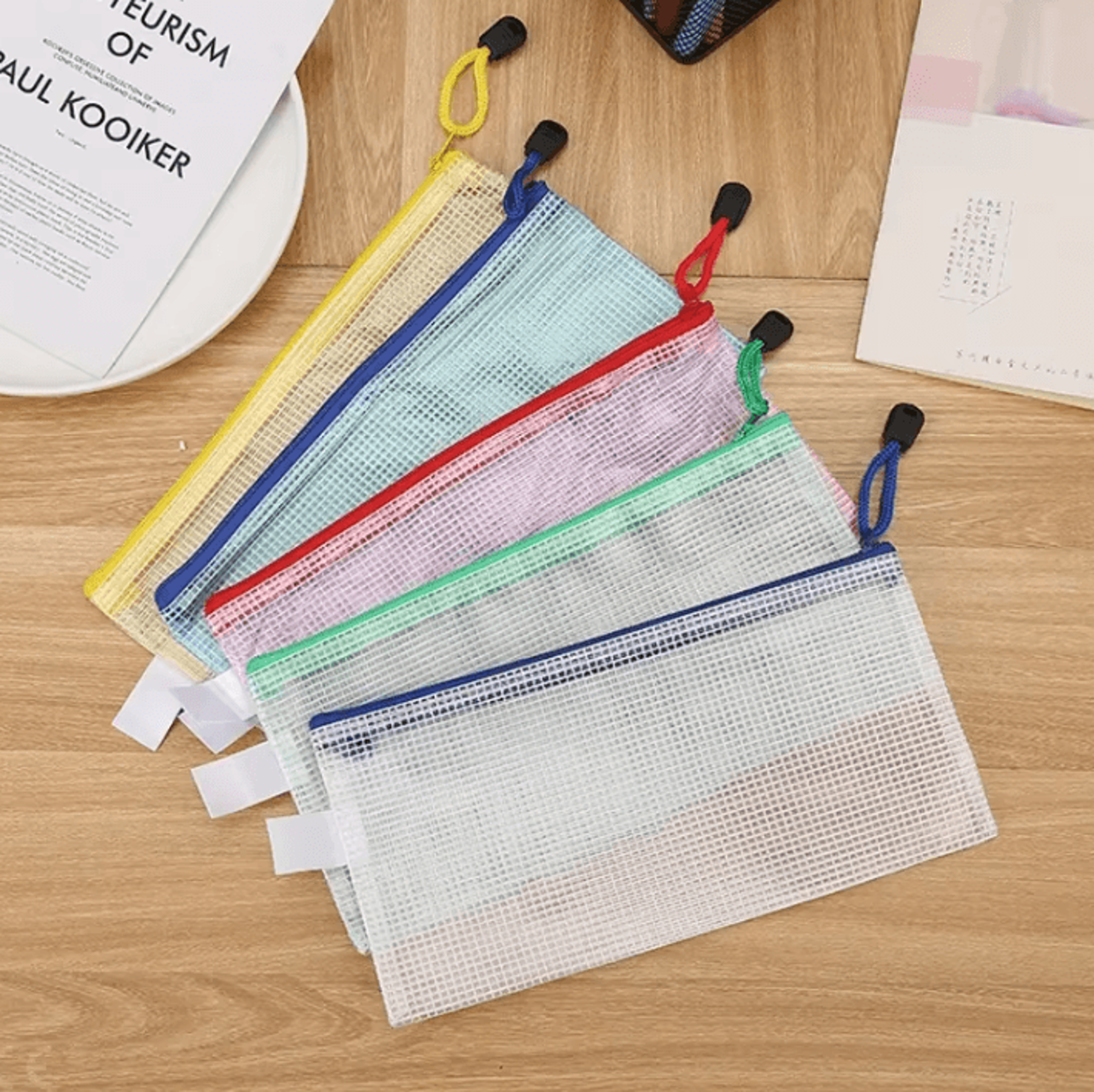 5Piece Mesh Zipper File Folder Set For A4 A5  A6 Documents 3
