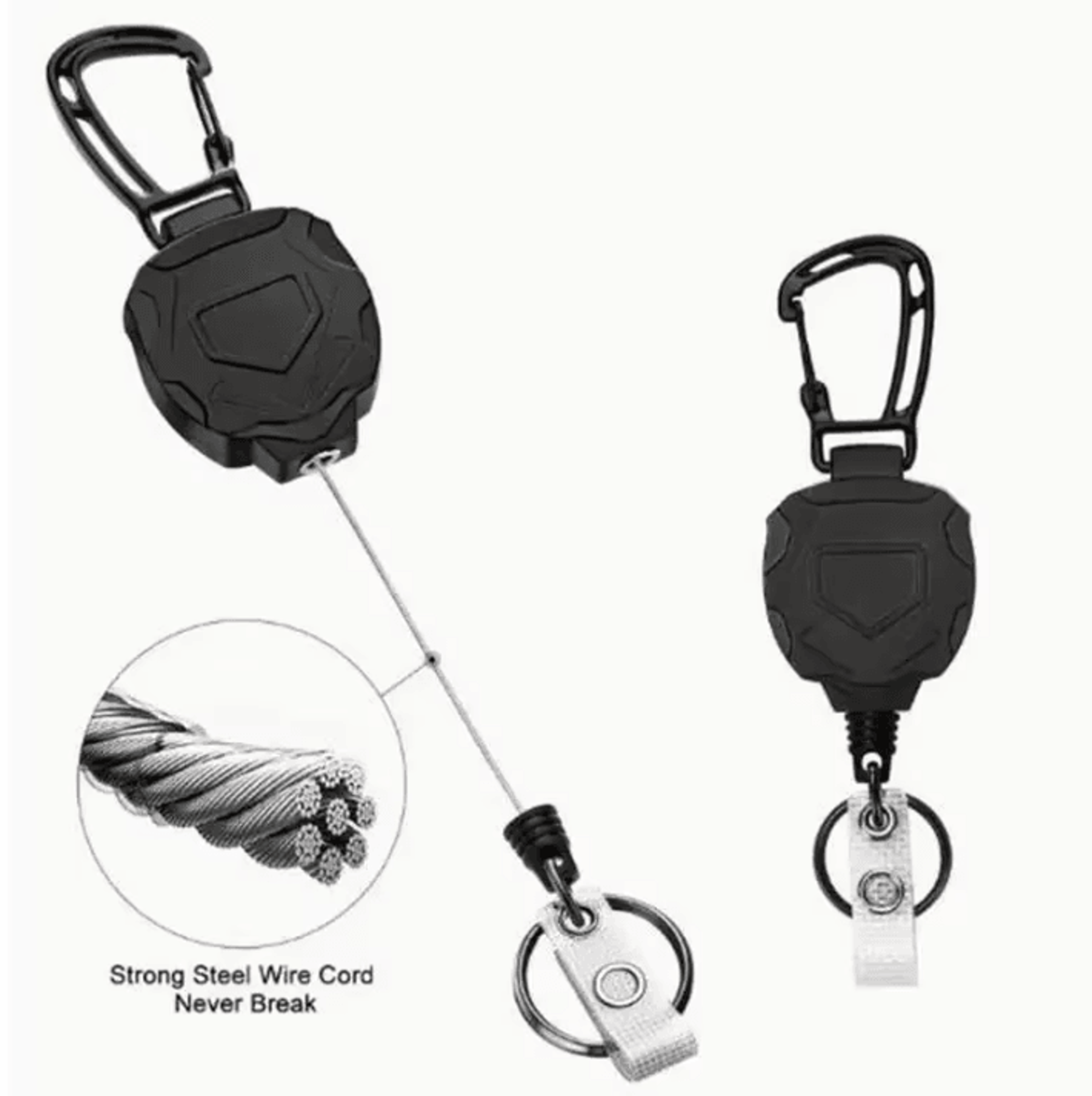 Heavy Duty Retractable Badge Holder With ID Card Cover  Reel Clip 3