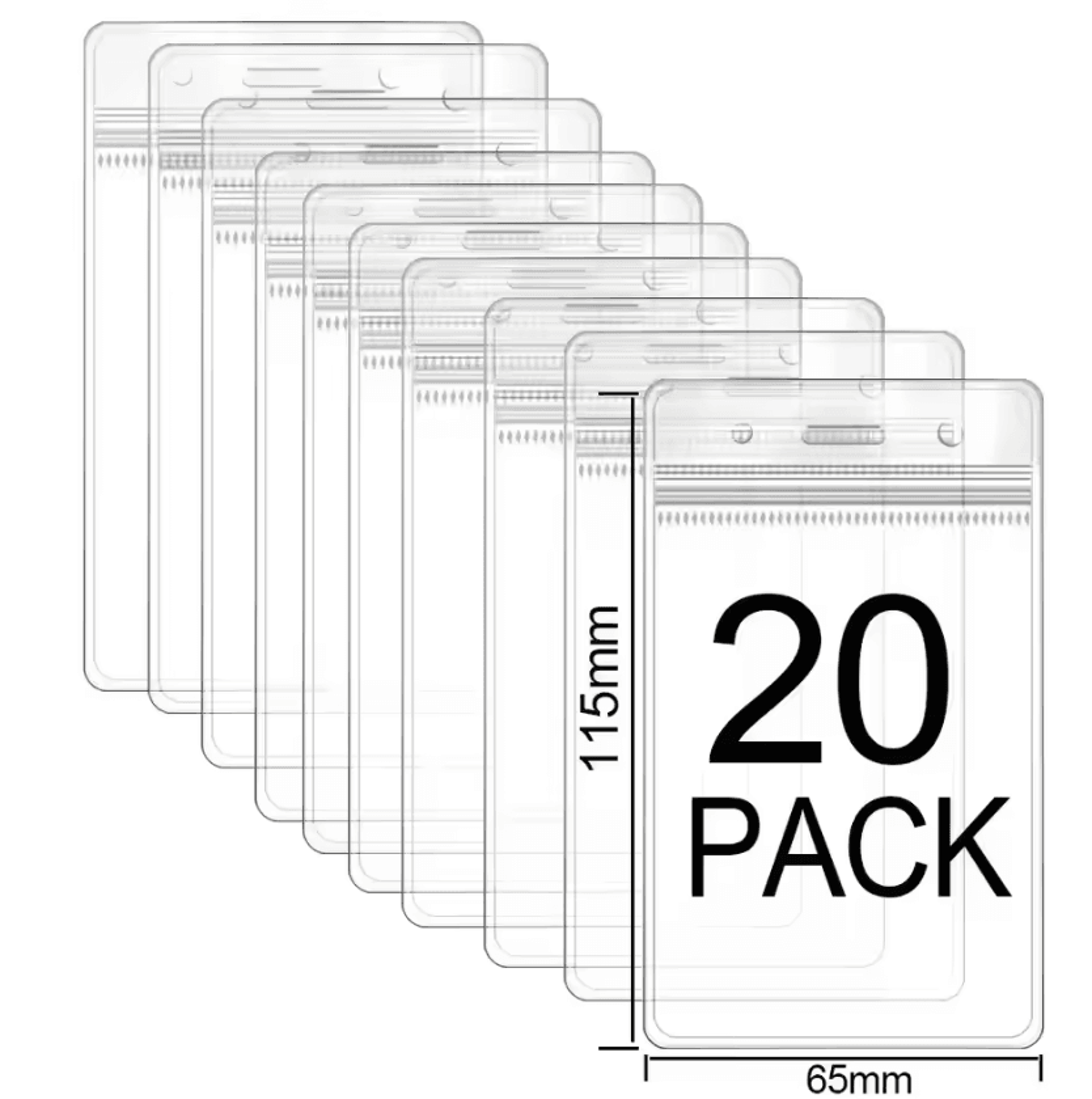 Waterproof Vertical Name Badge Holder With Resealable Zip 5