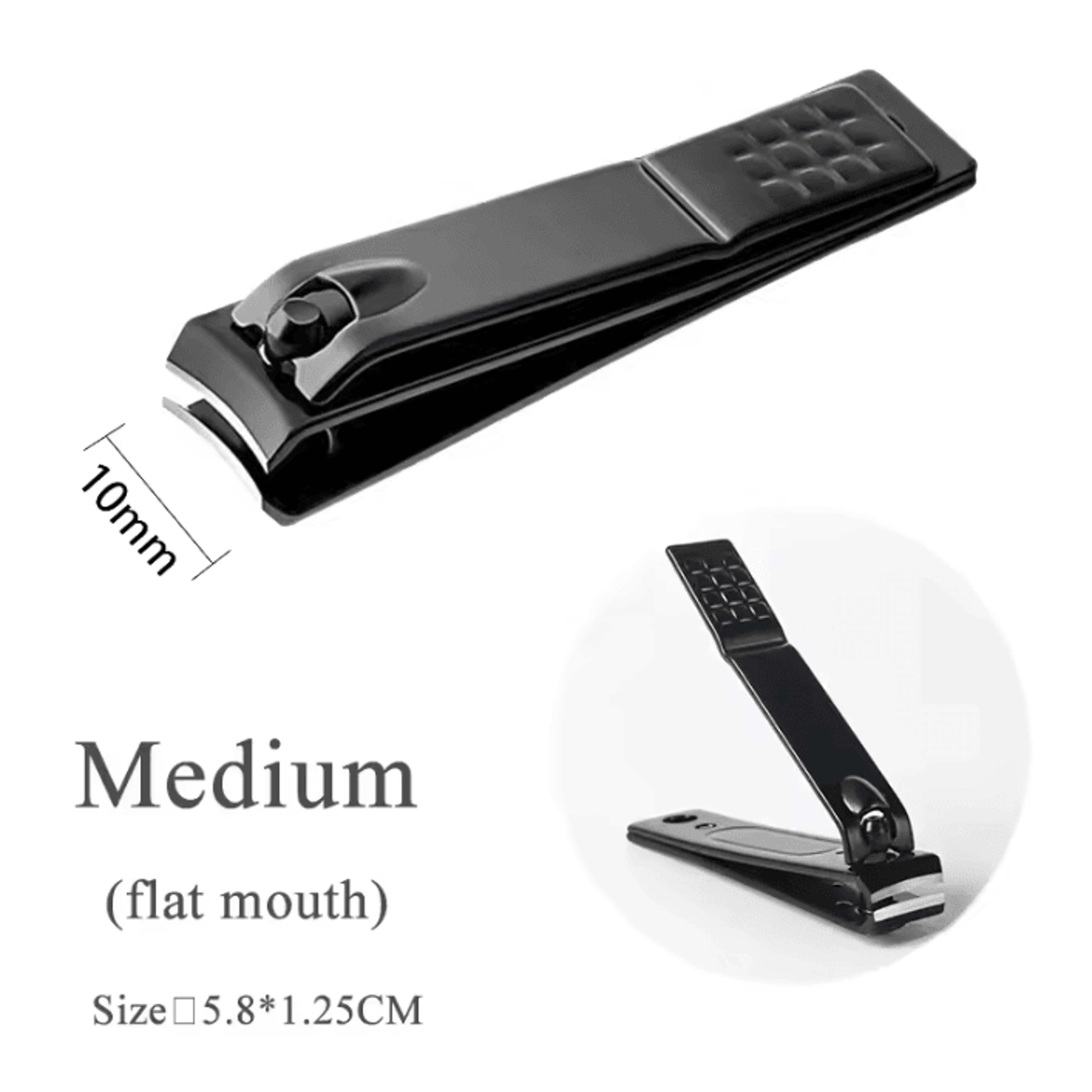 Professional Stainless Steel Black Nail Clippers For Fingernails  Thick Toenails 3