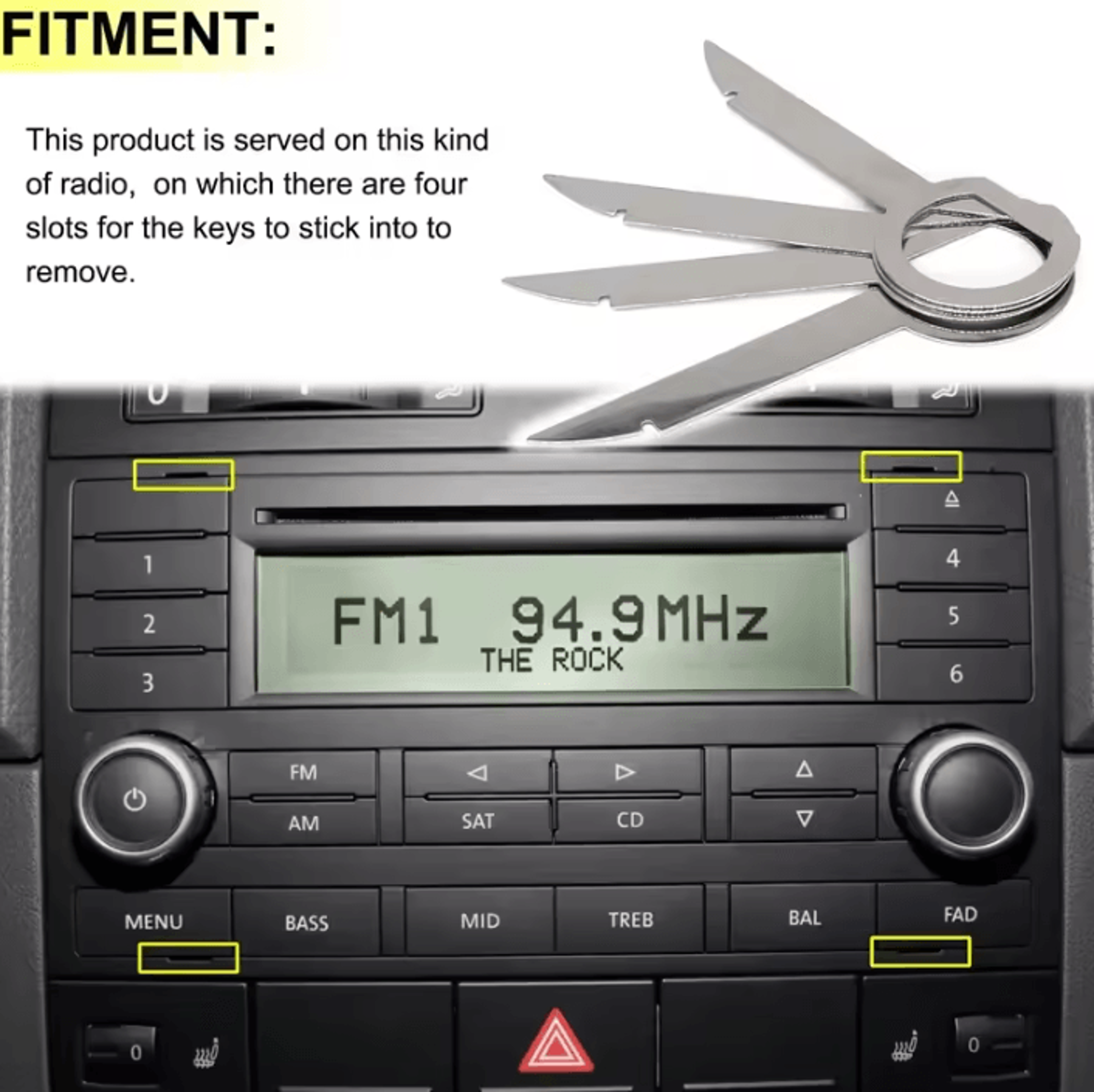 Ford Radio Stereo Removal Key Tool Set For CD Player Installation  Removal 1