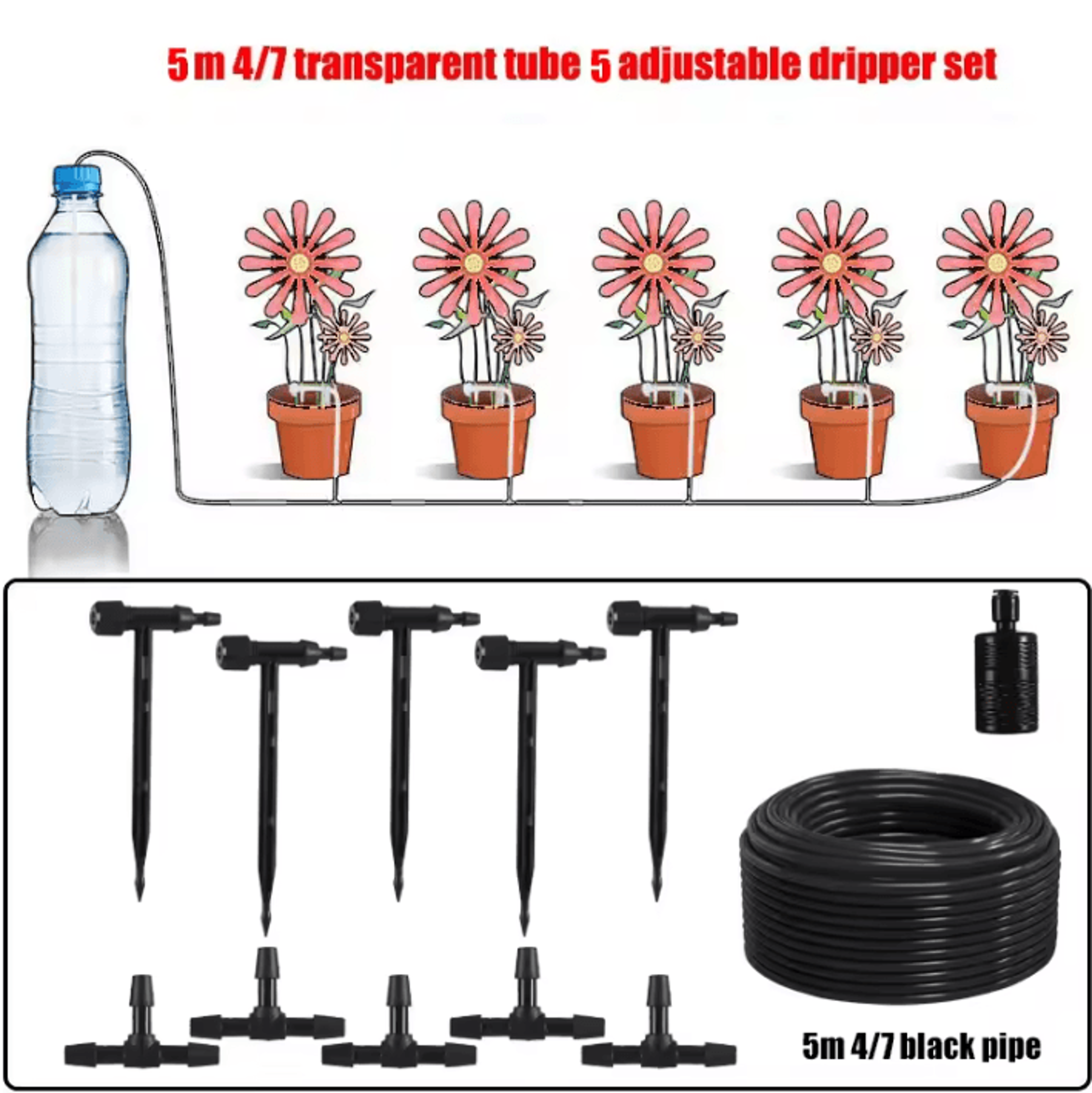 Adjustable Drip Irrigation Kit Water Saving Micro Dripper For Potted Plants 3