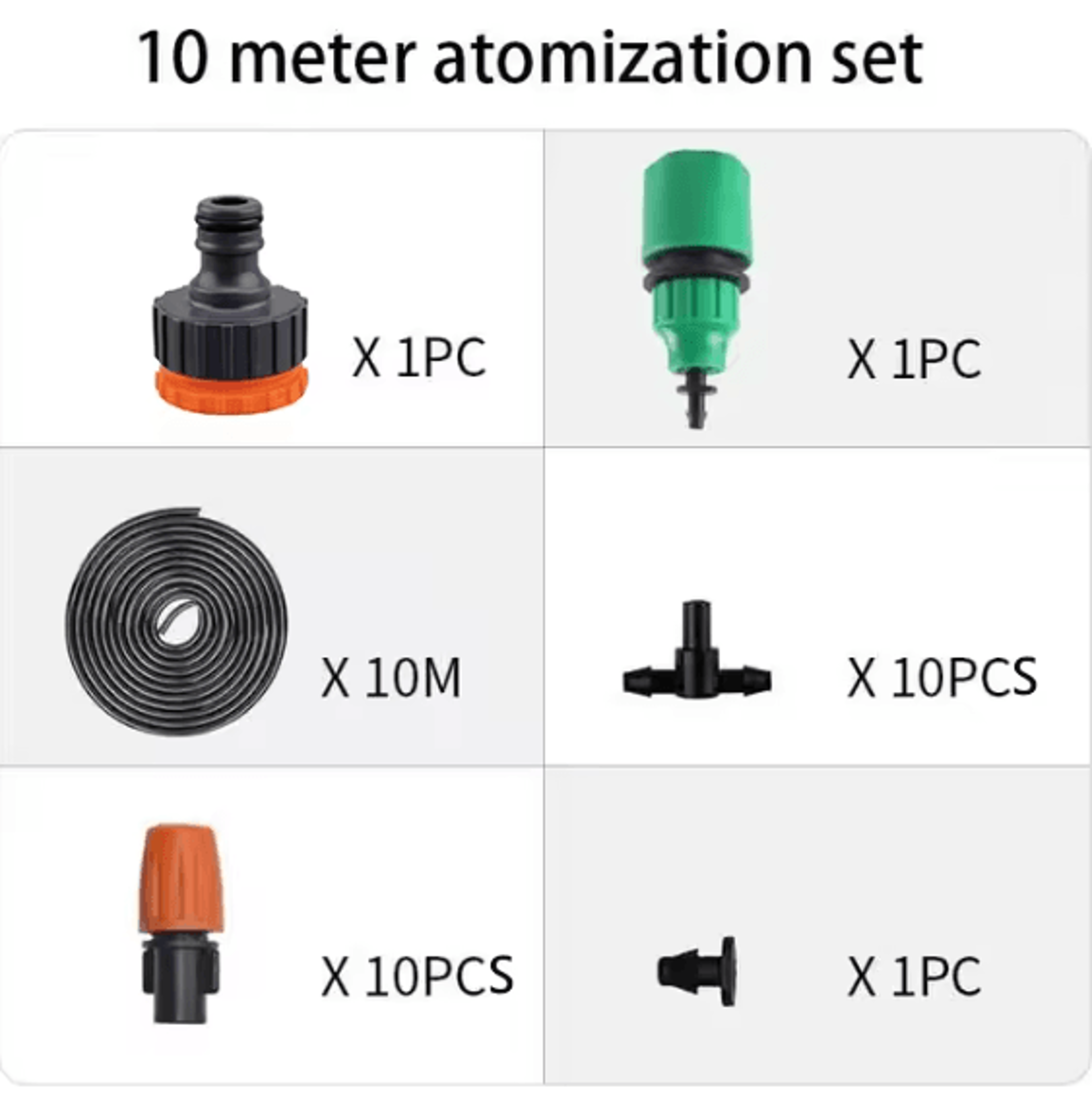 Automatic Garden Misting Irrigation Kit Adjustable Fog Nozzle Watering System 3