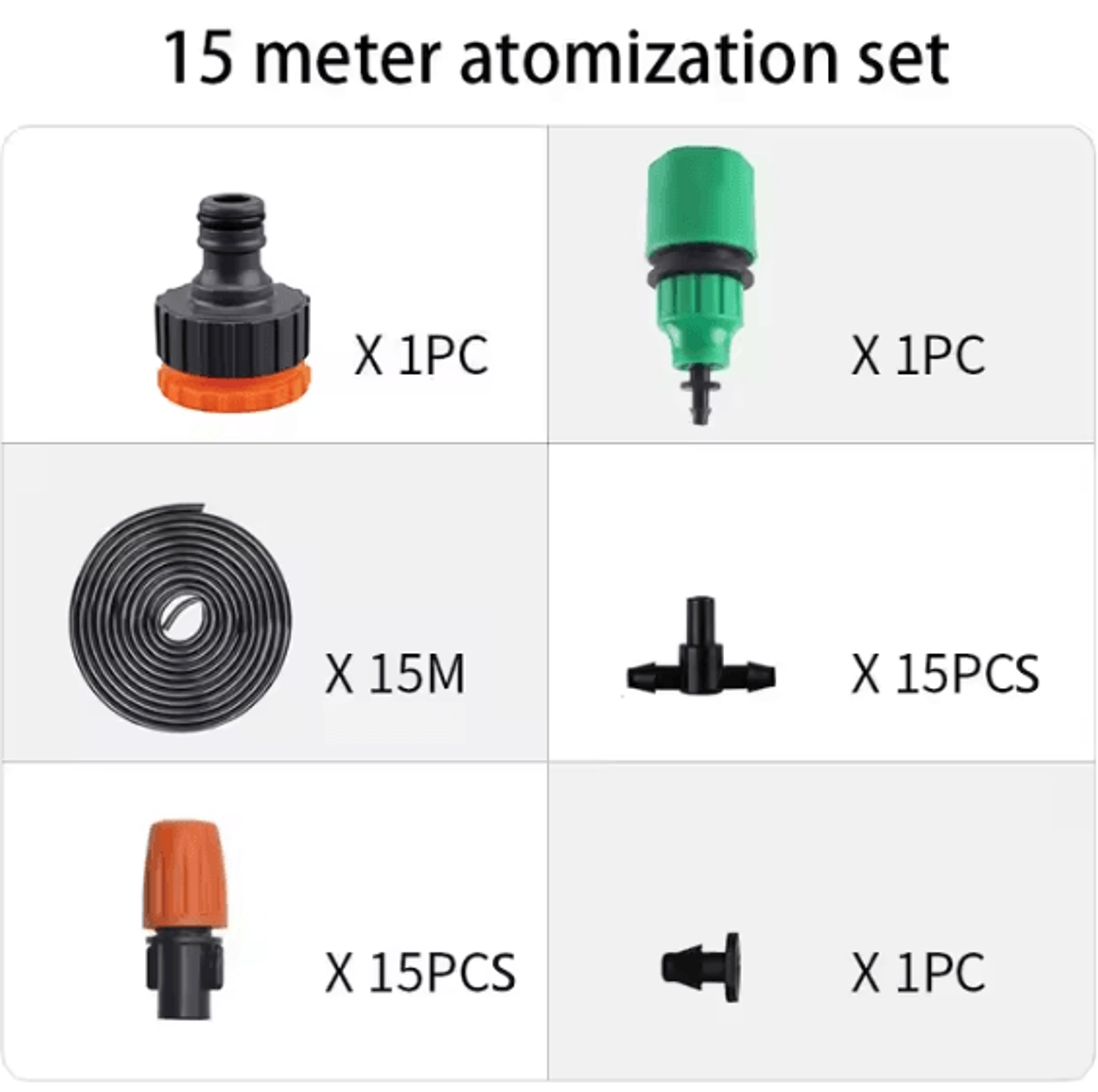 Automatic Garden Misting Irrigation Kit Adjustable Fog Nozzle Watering System 4
