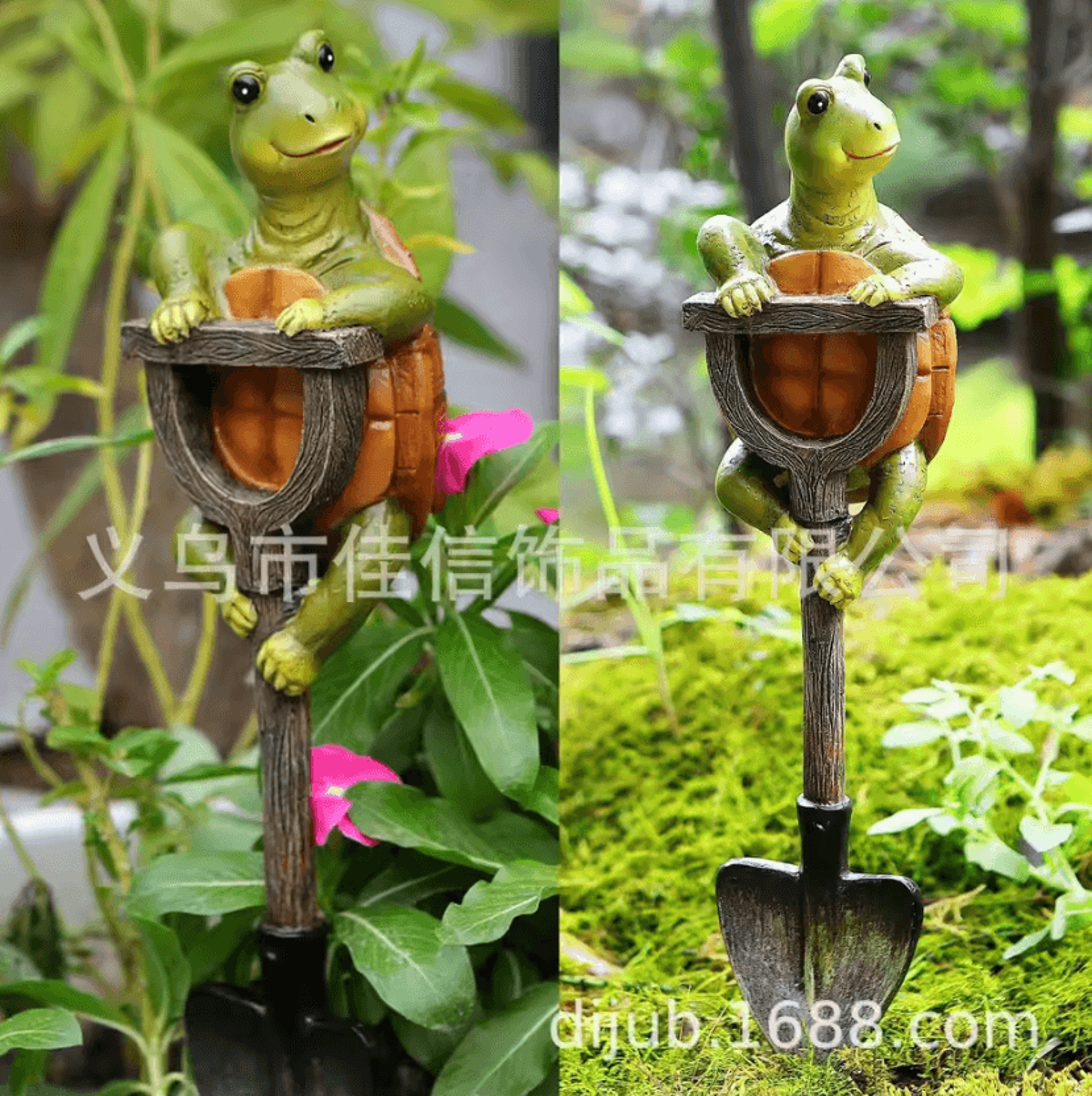 Whimsical Resin Garden Statue Set With Gnome Frog Rabbit  Turtle 2