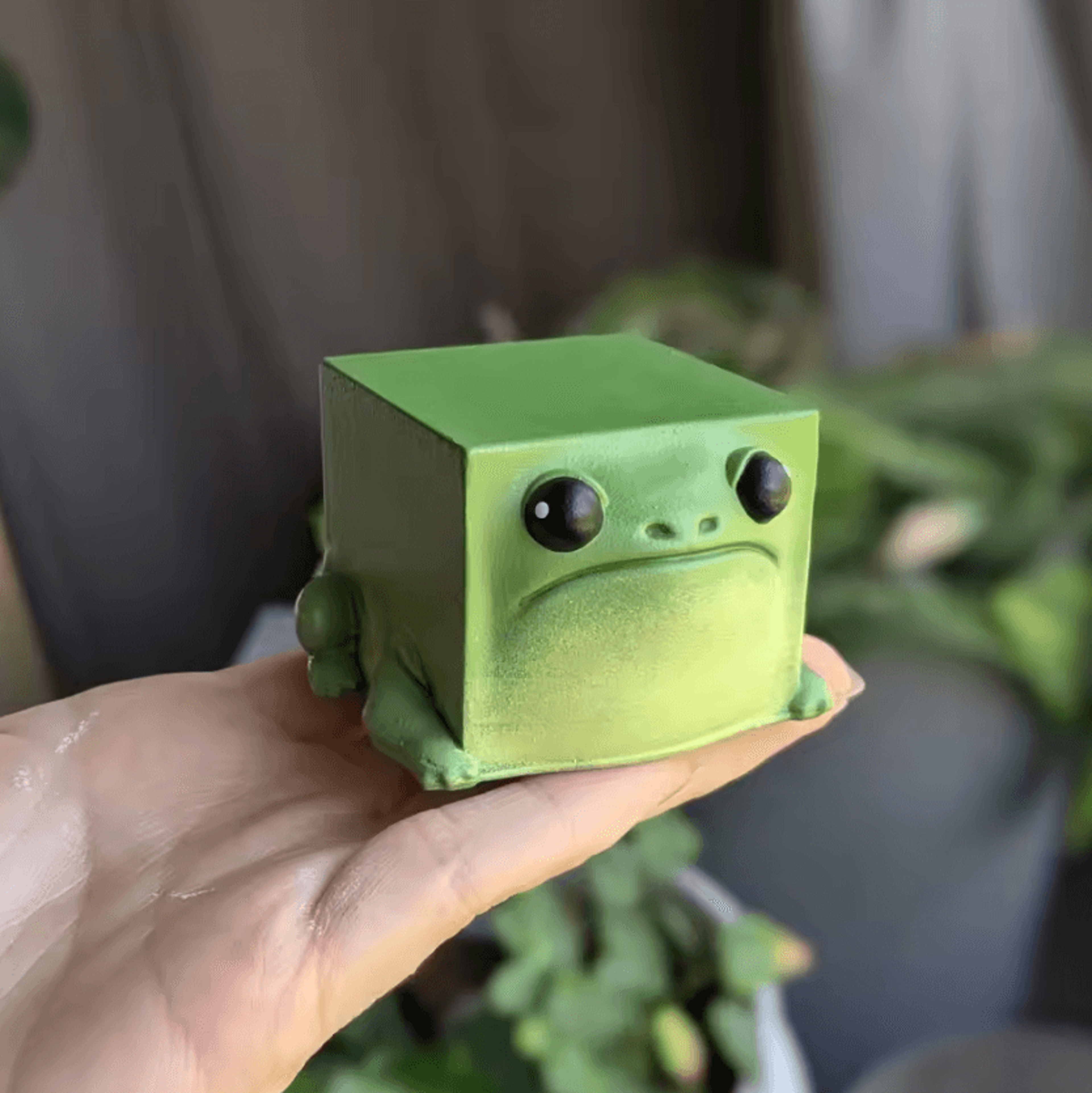 ugly cute frog resin figurine – funny frog garden statue for home, office & outdoor decor