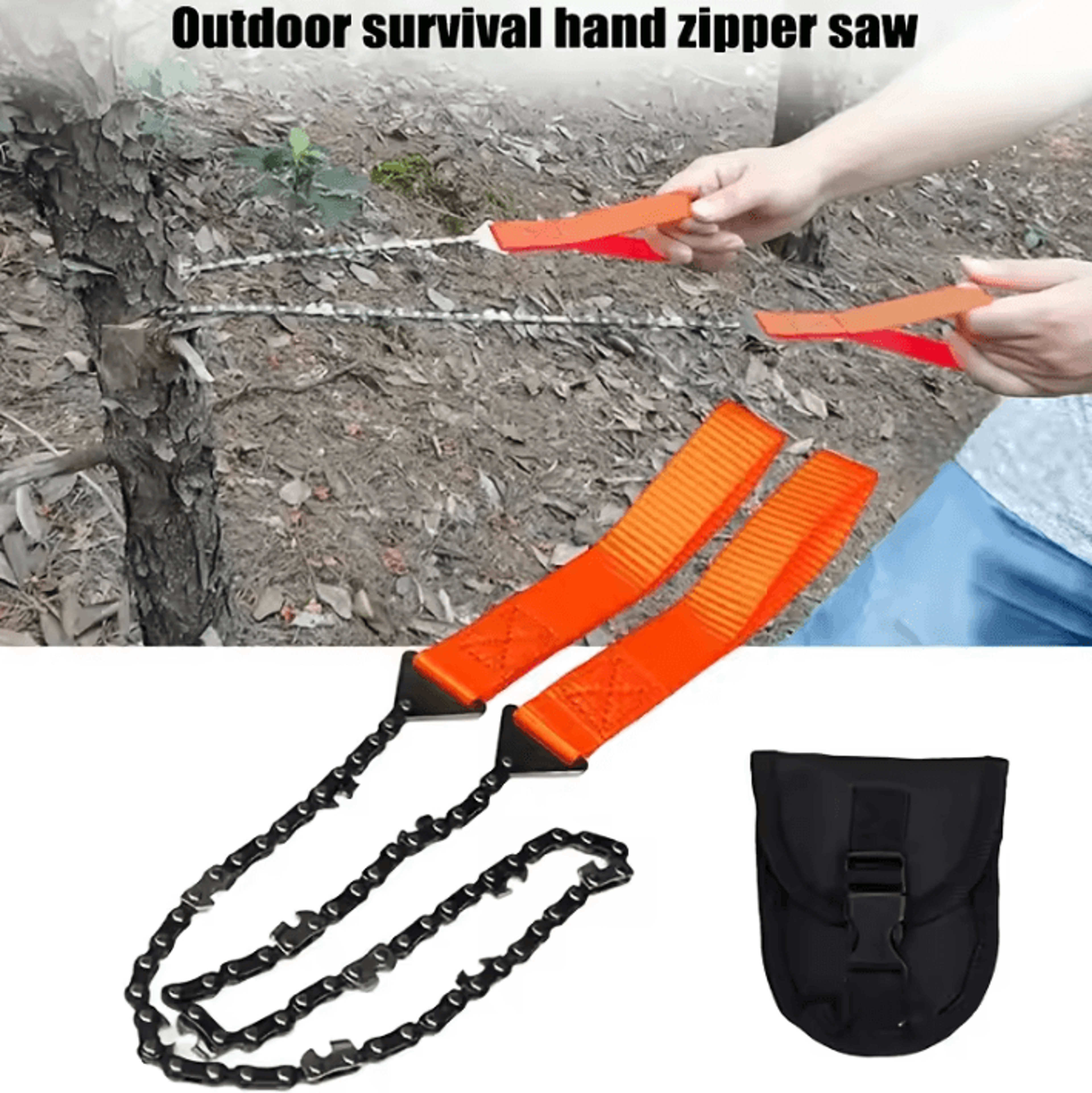 Portable Pocket Hand Chainsaw  Compact Rope Saw For Camping Hiking  Survival 1