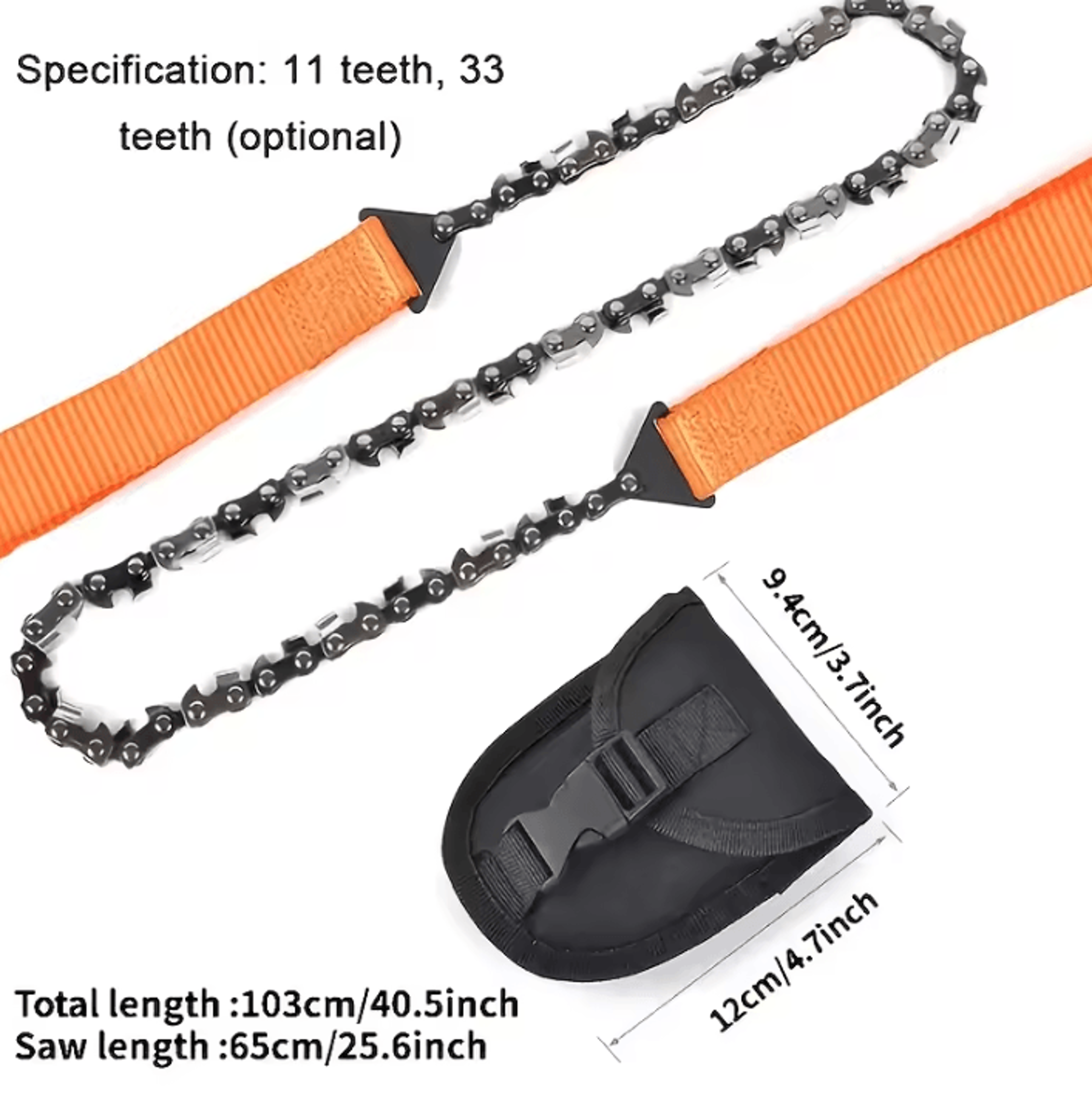Portable Pocket Hand Chainsaw  Compact Rope Saw For Camping Hiking  Survival 2