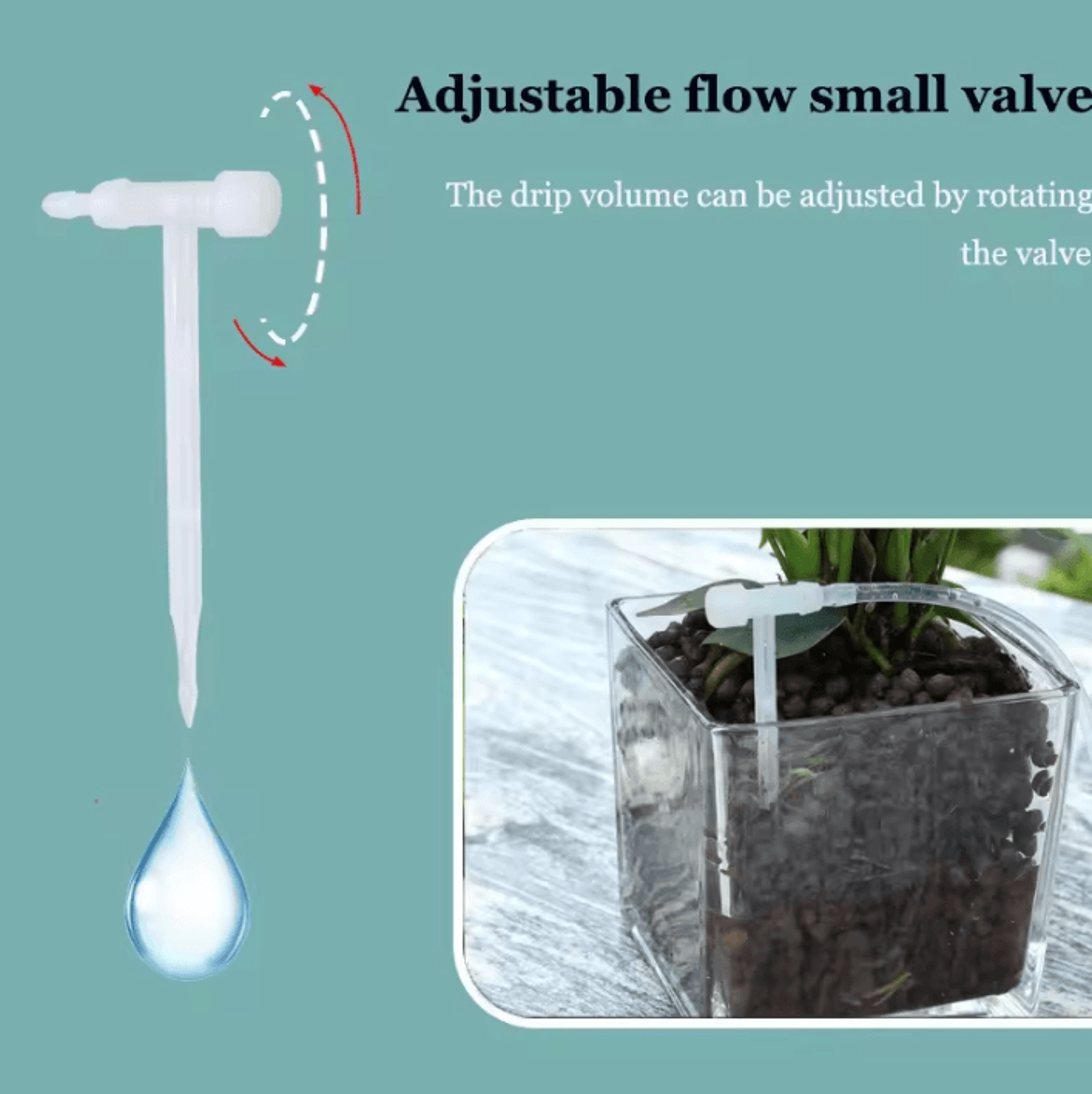 Solar Smart Automatic Watering System  Double Pump Drip Irrigation Timer With Adjustable Valves For 1